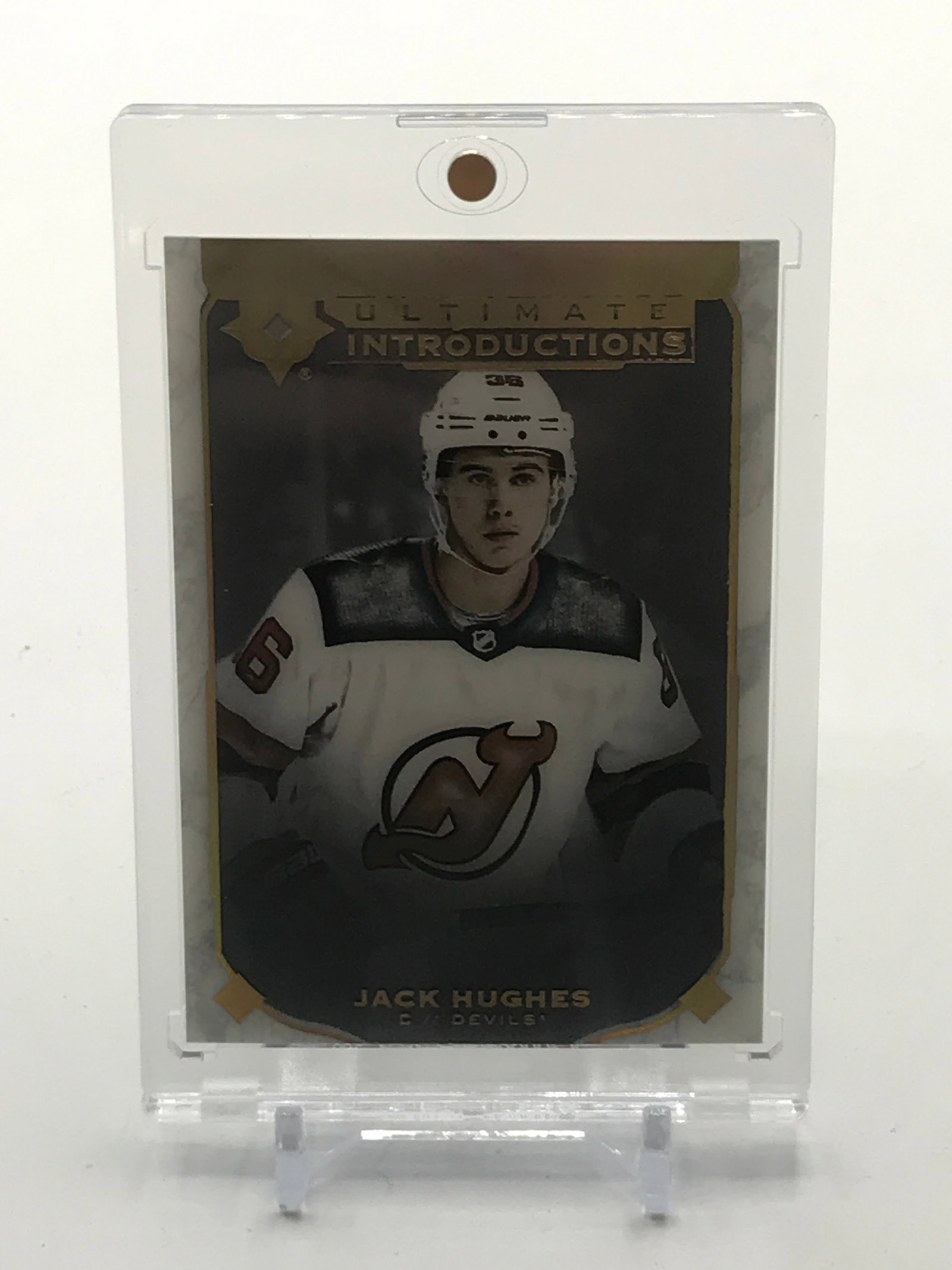 2019-20 UPPER DECK ULTIMATE COLLECTION HOCKEY JACK HUGHES ROOKIE CARD (1 of 2)