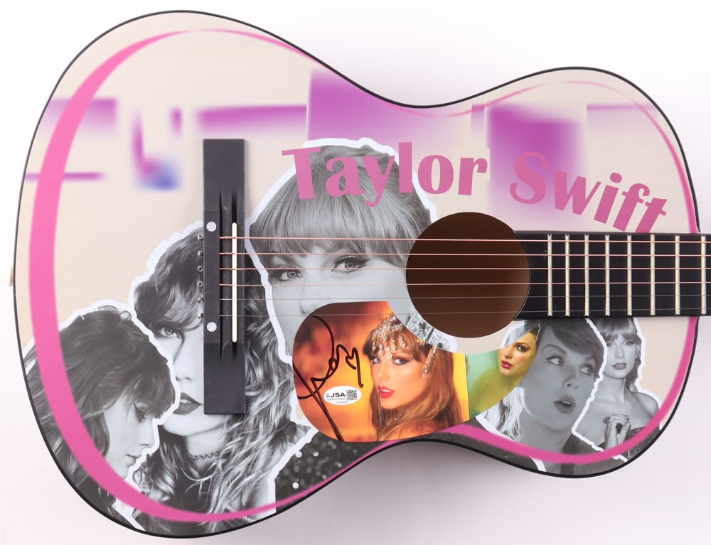 TAYLOR SWIFT SIGNED ACOUSTIC GUITAR - JSA COA: Prices are in Canadian dollars