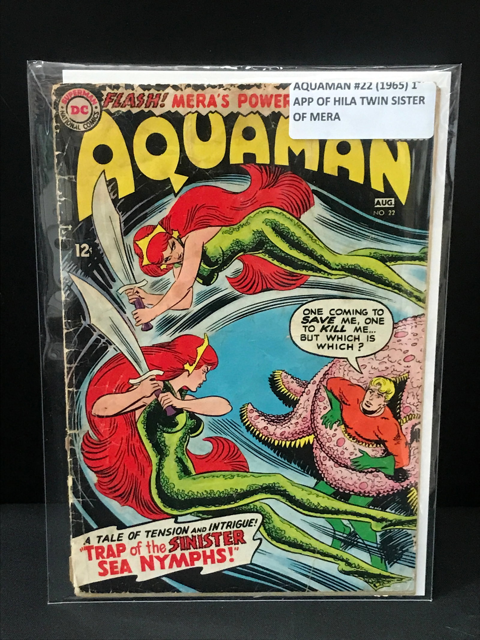 AQUAMAN #22 (1965) 1ST APP OF HILA TWIN SISTER OF MERA - DC COMICS (1 of 1)