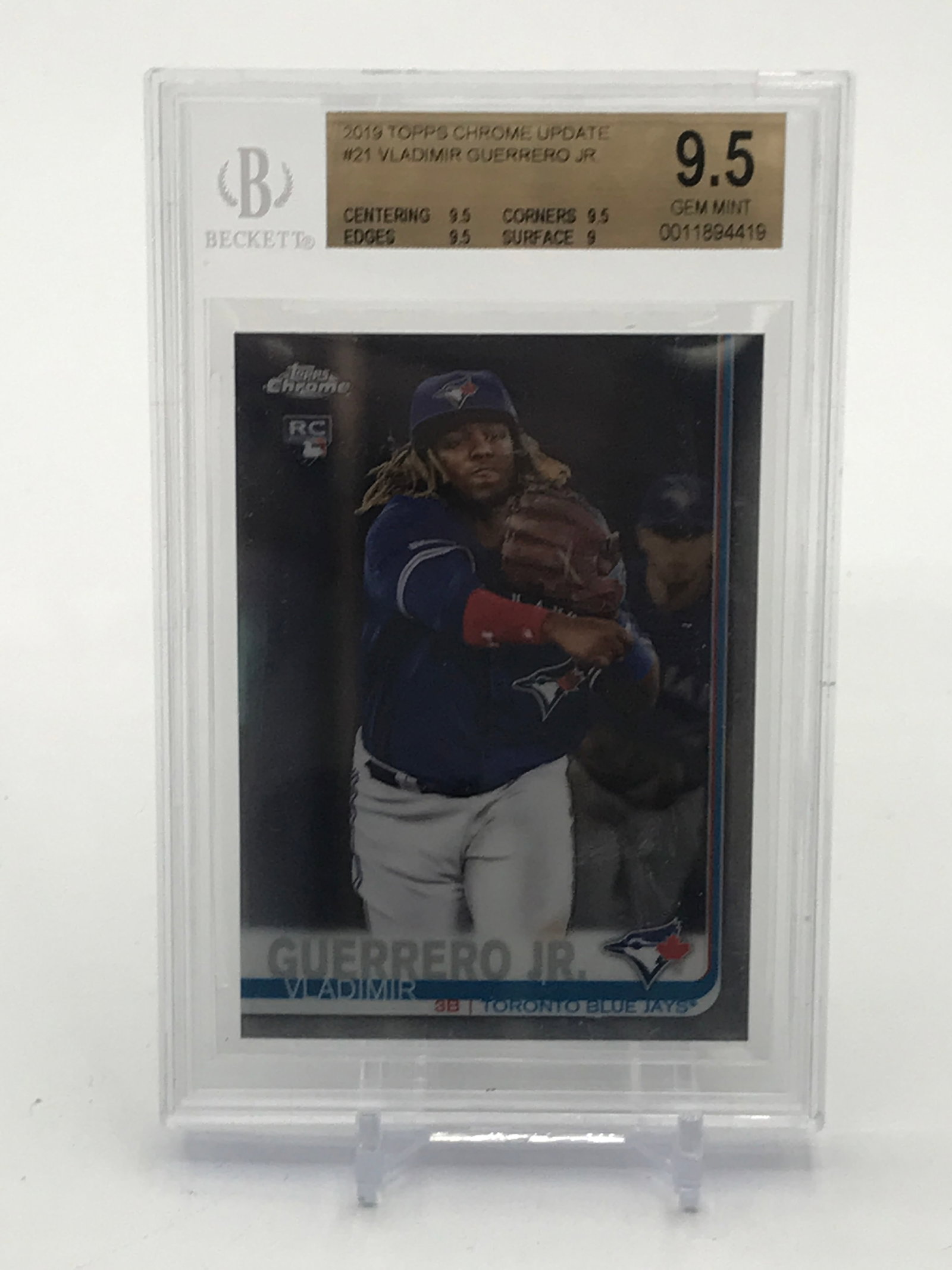 2019 TOPPS CHROME UPDATE VLADIMIR GUERRERO JR ROOKIE TRADING CARD - BECKETT GRADE 9.5: Prices are in Canadian dollars