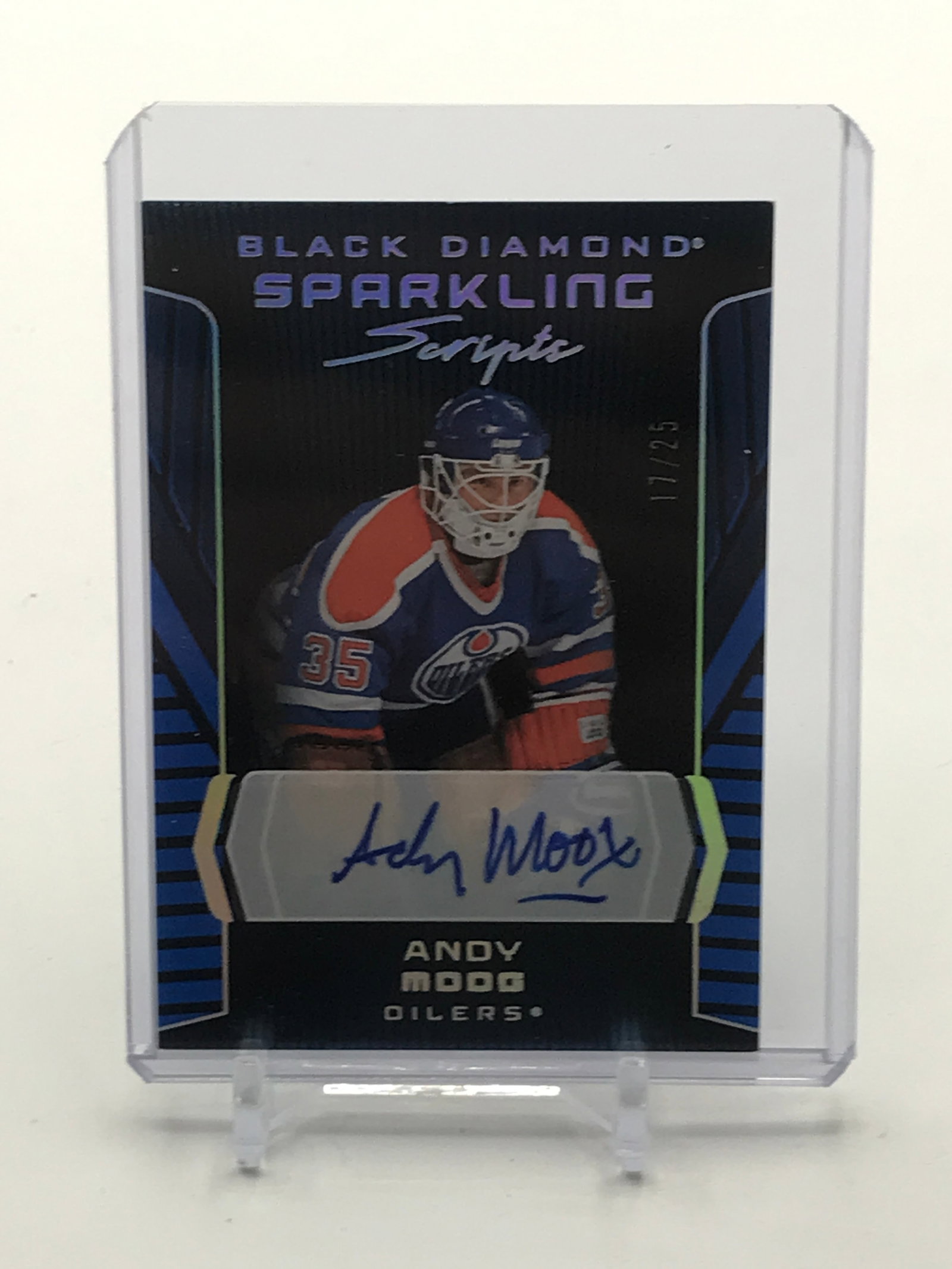2025-26 BLACK DIAMOND HOCKEY ANDY MOOG SIGNED TRADING CARD: Prices are in Canadian dollars