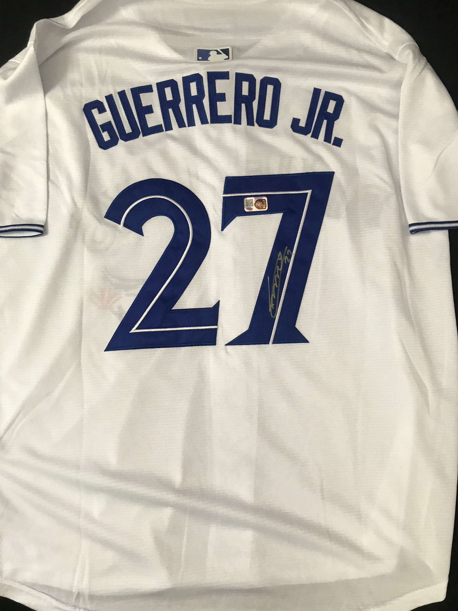 VLADIMIR GUERRERO JR SIGNED TORONTO BLUE JAYS CUSTOM JERSEY - ELITE SPORTS COA: Prices are in Canadian dollars
