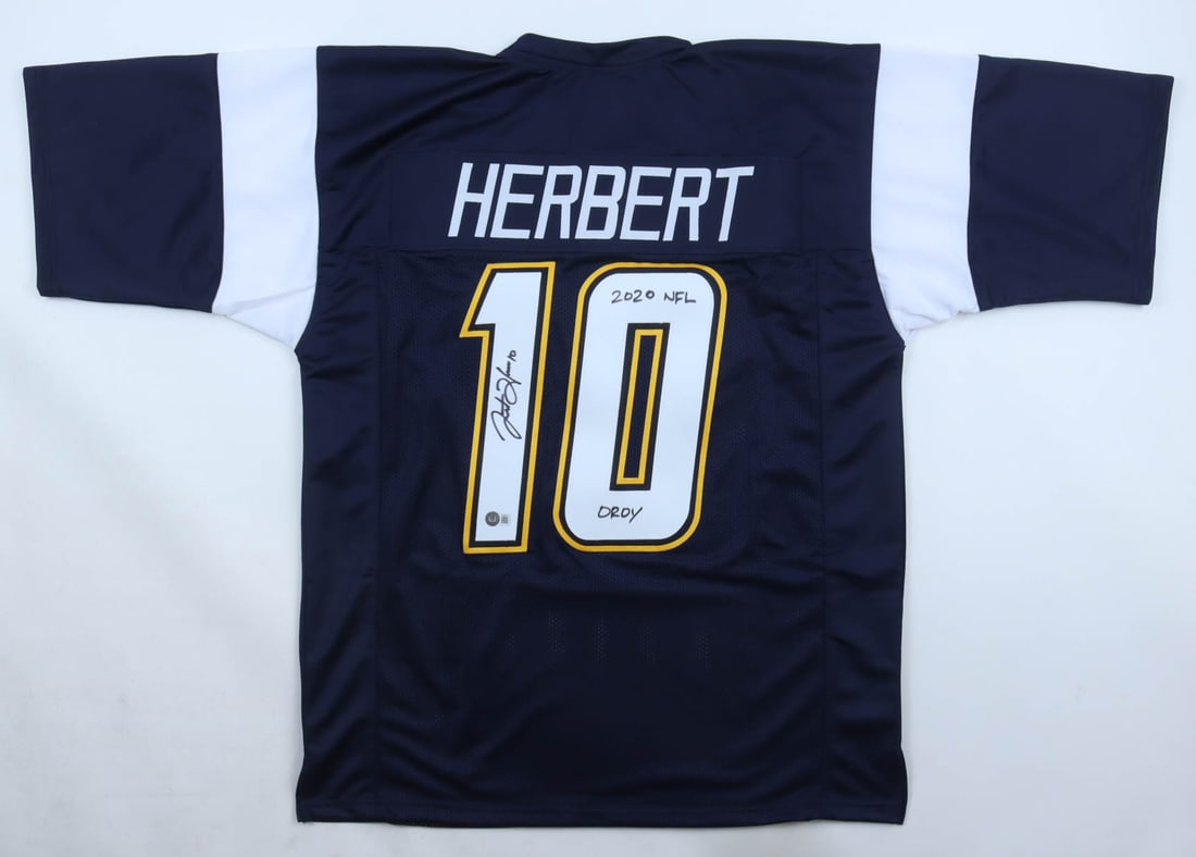 JUSTIN HERBERT SIGNED AND INSCRIBED '2020 NFL' JERSEY - BECKETT COA (1 of 3)