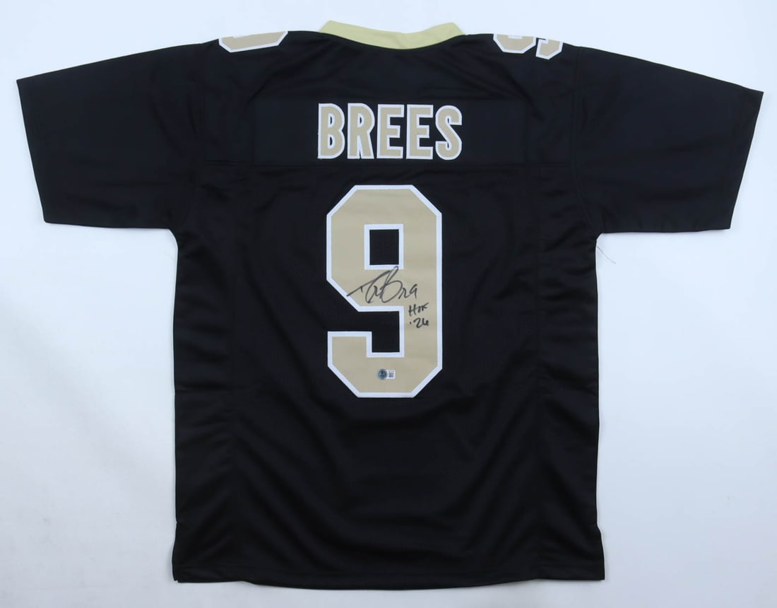 DREW BREES SIGNED FOOTBALL JERSEY - BECKETT COA: Prices are in Canadian dollars