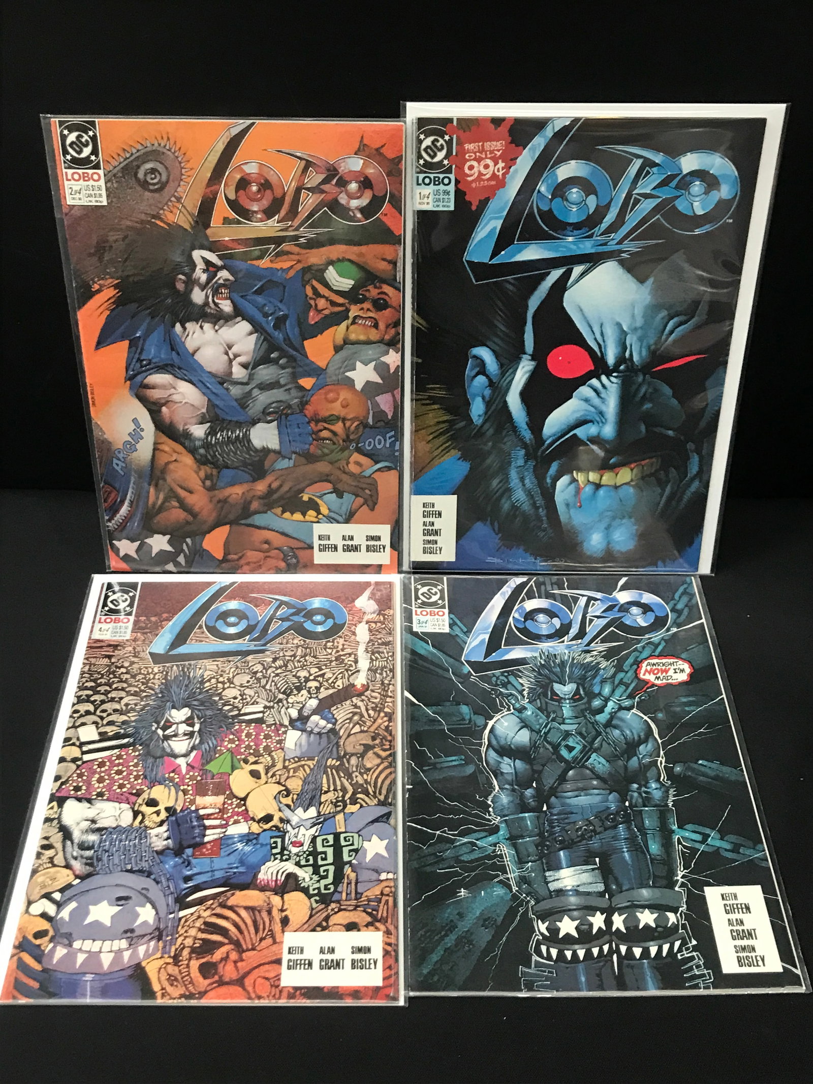 LOT OF 4 LOBO COMICS #1-4 OF A 4 PART MINI SERIES - DC COMICS (1 of 1)