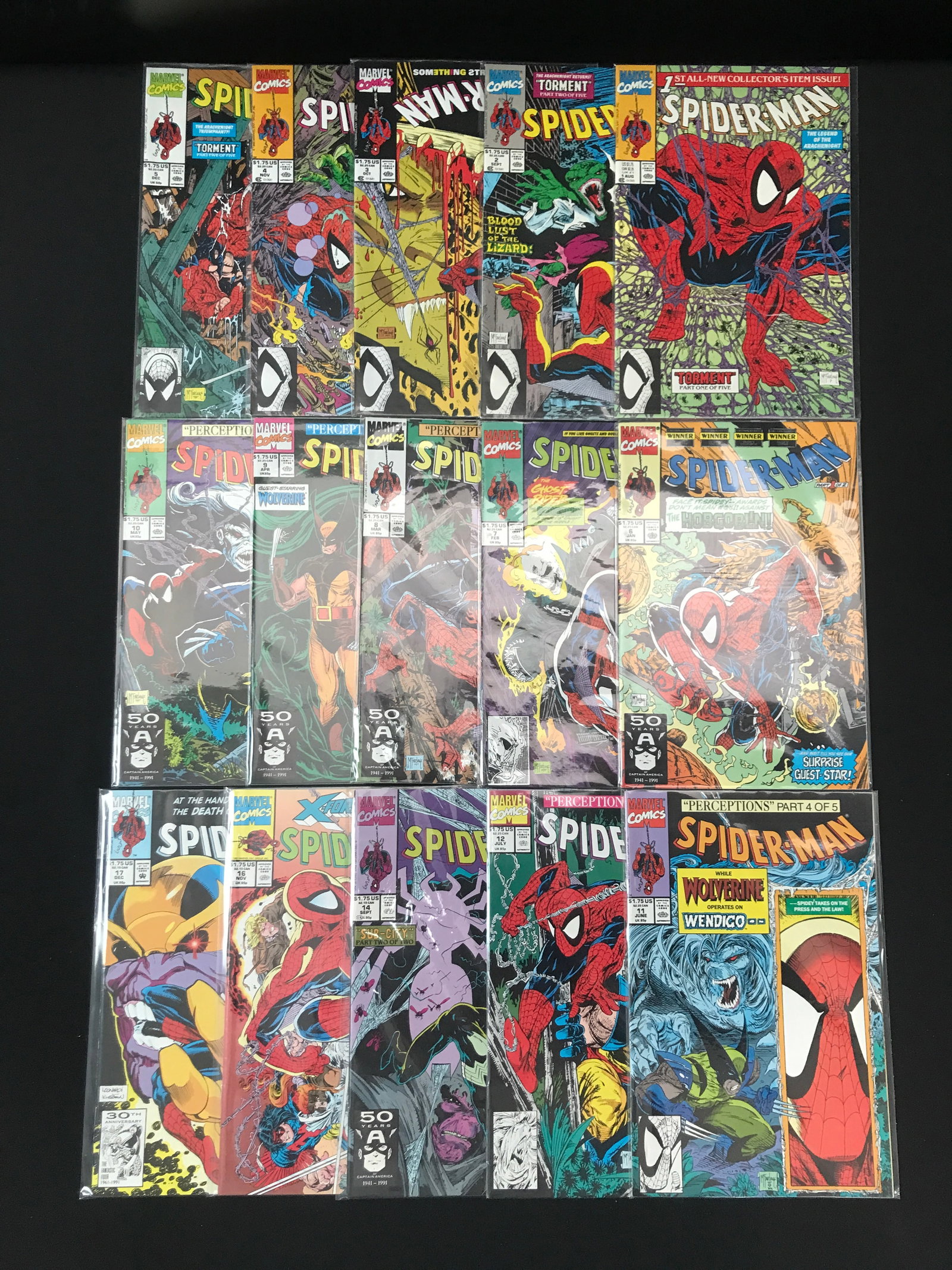 LOT OF 15 SPIDERMAN COMICS - MARVEL COMICS (1 of 1)
