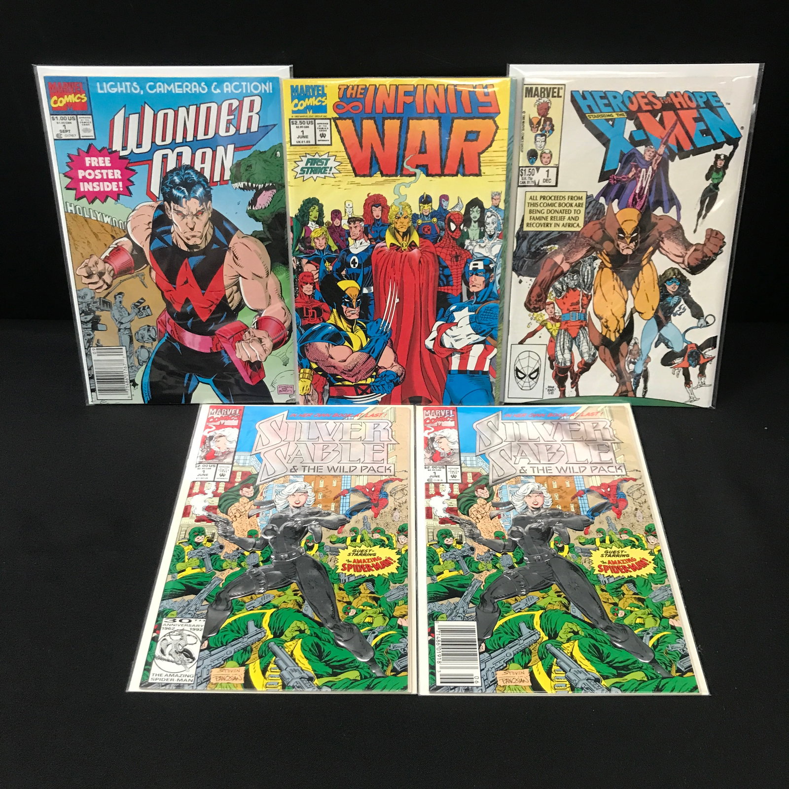 LOT OF 5 MIXED TITLE COMICS ALL #1'S - MARVEL COMICS (1 of 1)