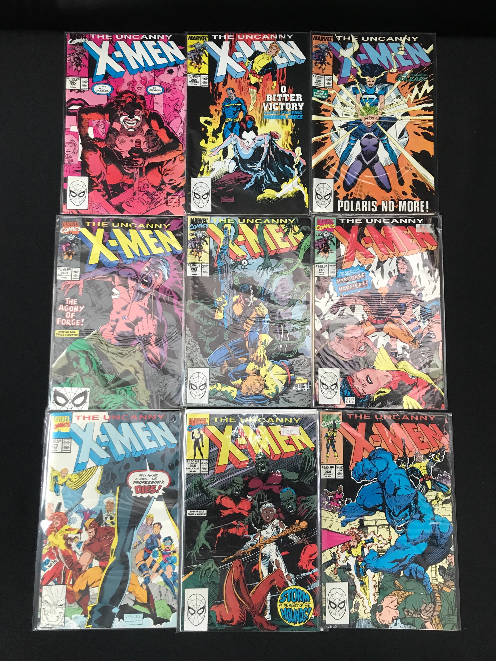 LOT OF 9 X-MEN COMICS - MARVEL COMICS (1 of 1)