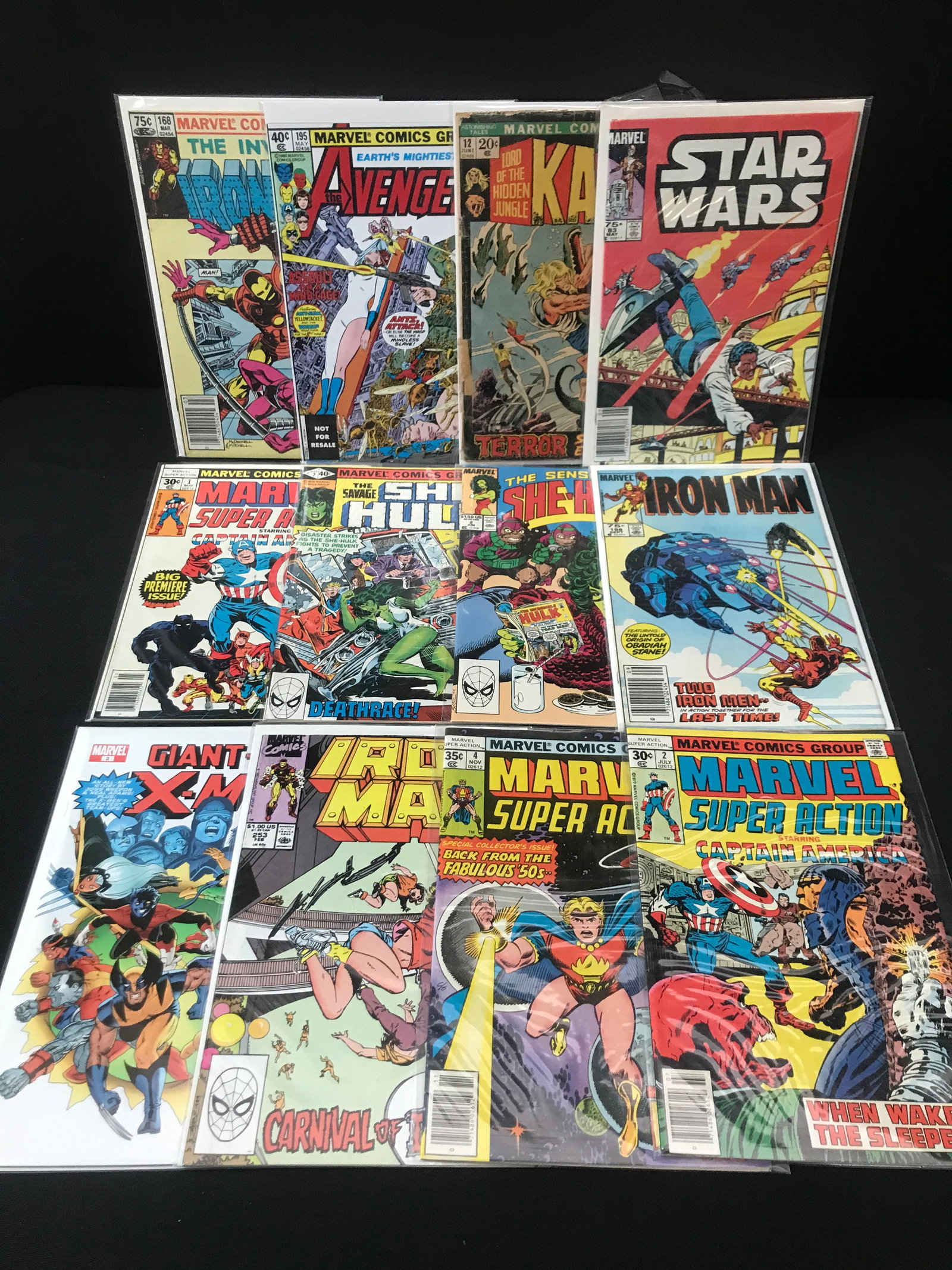 LOT OF 12 MIXED TITLE COMICS - MARVEL COMICS (1 of 1)