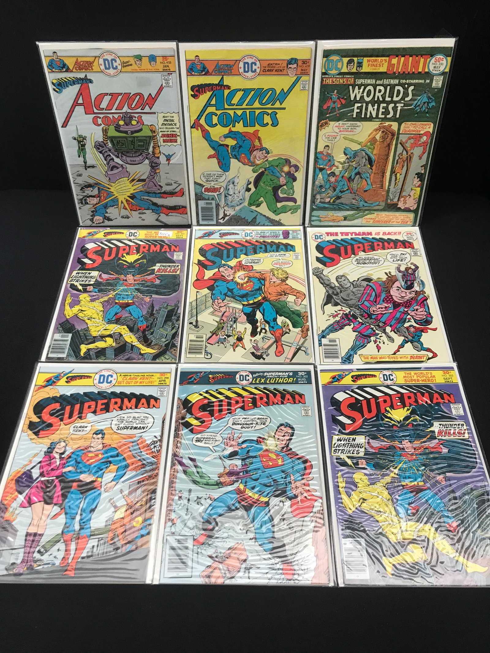 LOT OF 9 COMICS FEATURING SUPERMAN - DC COMICS (1 of 1)