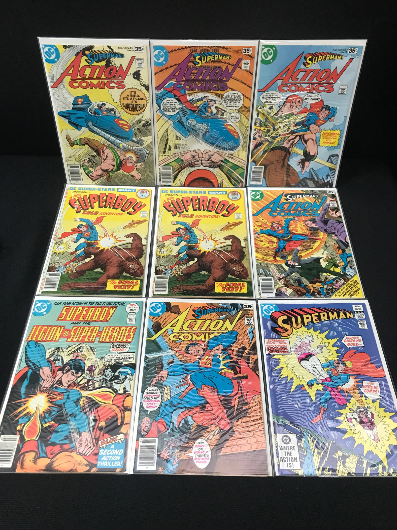 LOT OF 9 COMICS FEATURING SUPERMAN / SUPERBOY - DC COMICS (1 of 1)