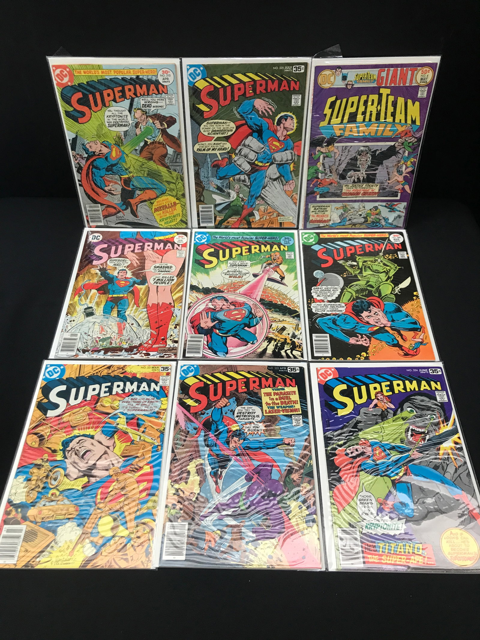 LOT OF 9 COMICS FEATURING SUPERMAN - DC COMICS (1 of 1)