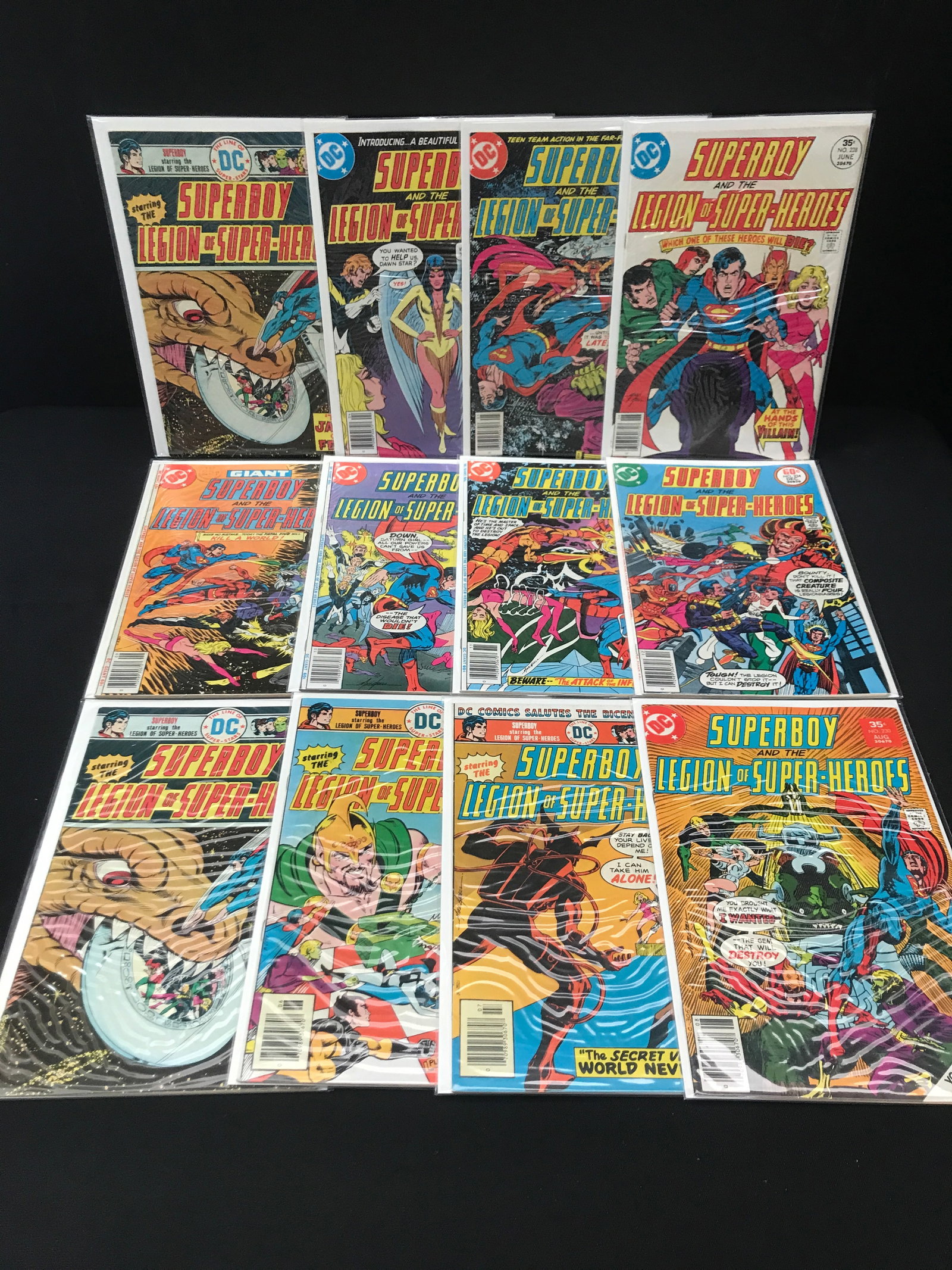 LOT OF 12 SUPERBOY AND THE LEGION OF SUPER HEROES COMICS - DC COMICS: Prices are in Canadian dollars
