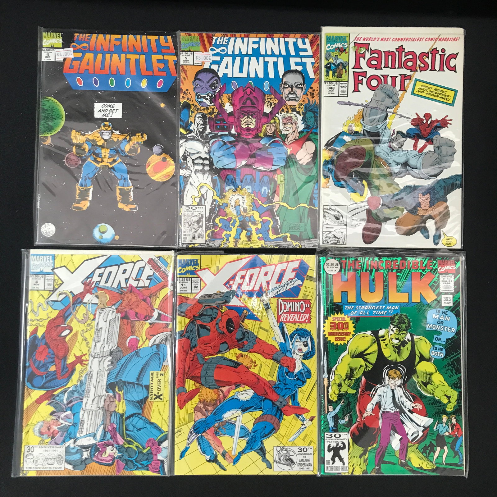 LOT OF 6 MIXED TITLE COMICS - MARVEL COMICS (1 of 1)