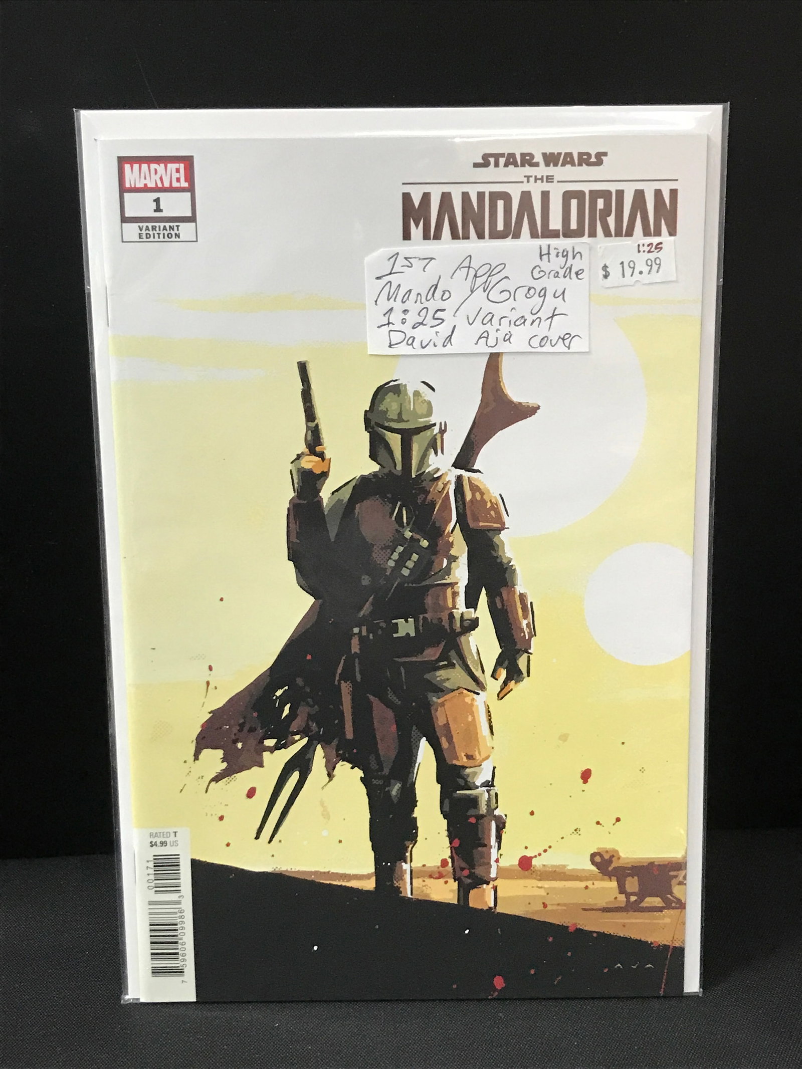 THE MANDALORIAN #1 VARIANT EDITION 1ST APP MANDO / GROGU 1:25 VARIANT EDITION - MARVEL COMICS (1 of 1)