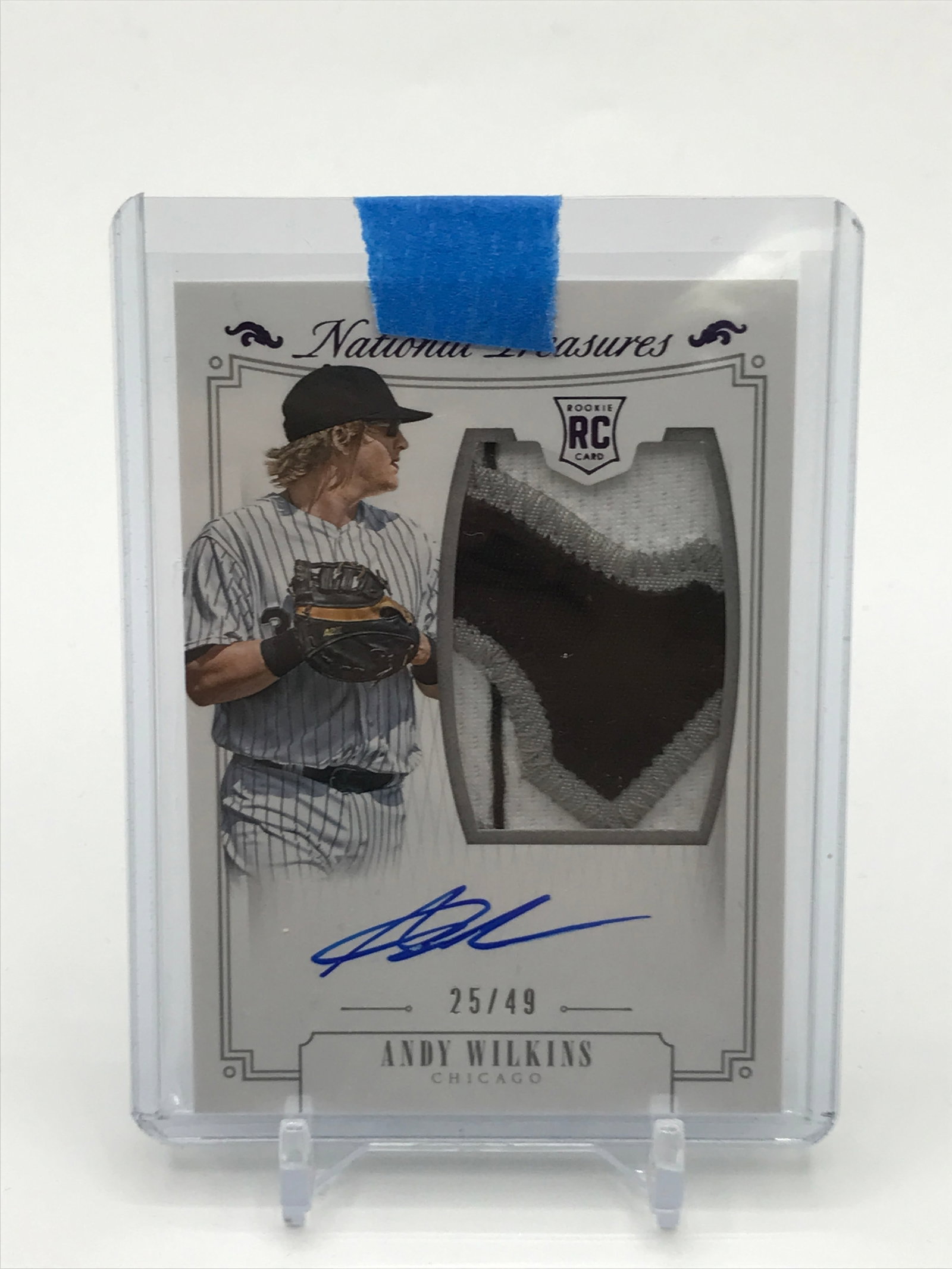 2015 PANINI NATIONAL TREASURES BASEBALL ANDY WILKINS SIGNED PATCH ROOKIE TRADING CARD 25/49 (1 of 2)