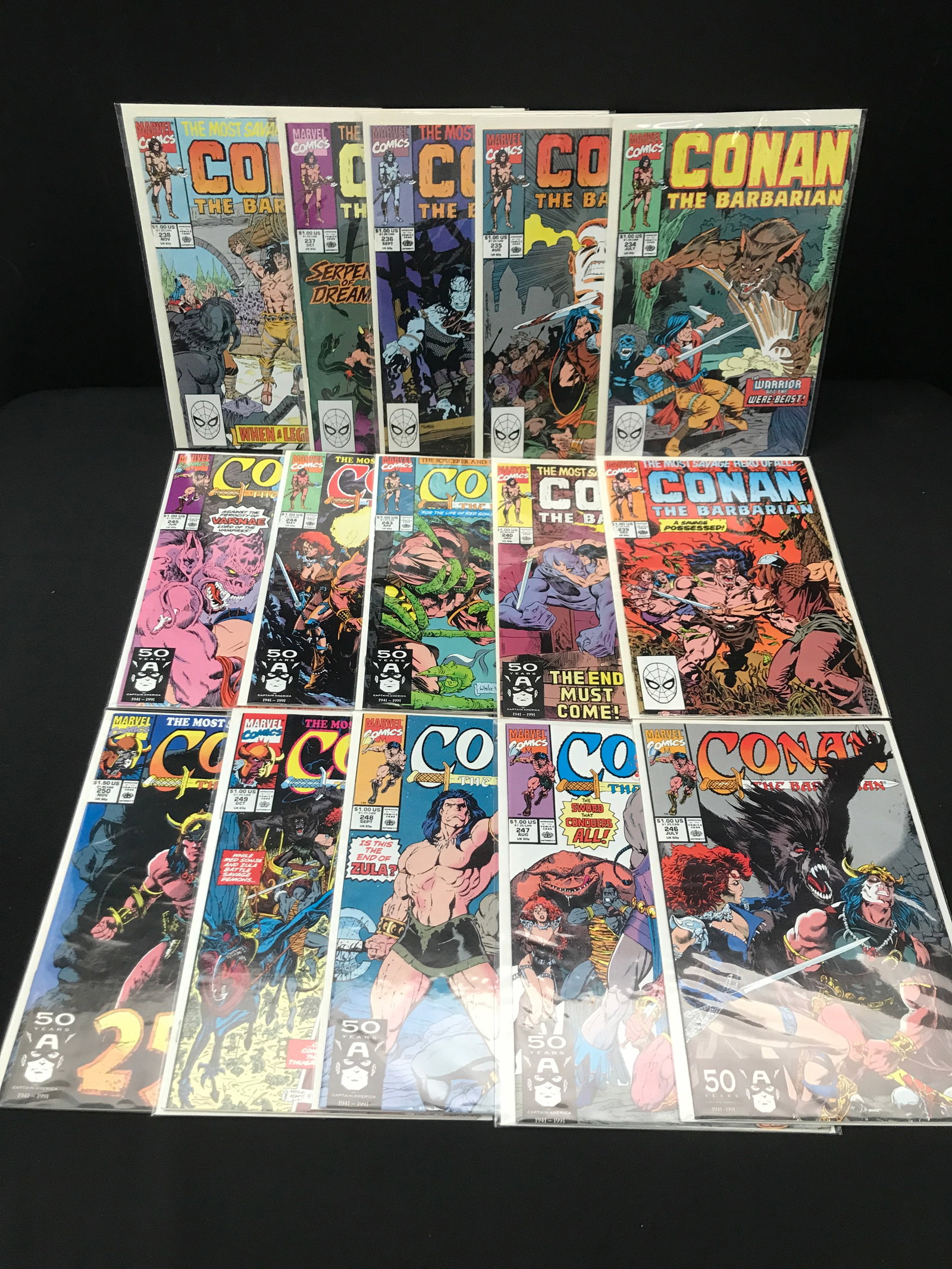 LOT OF15 CONAN THE BARBARIAN COMICS - MARVEL COMICS (1 of 1)