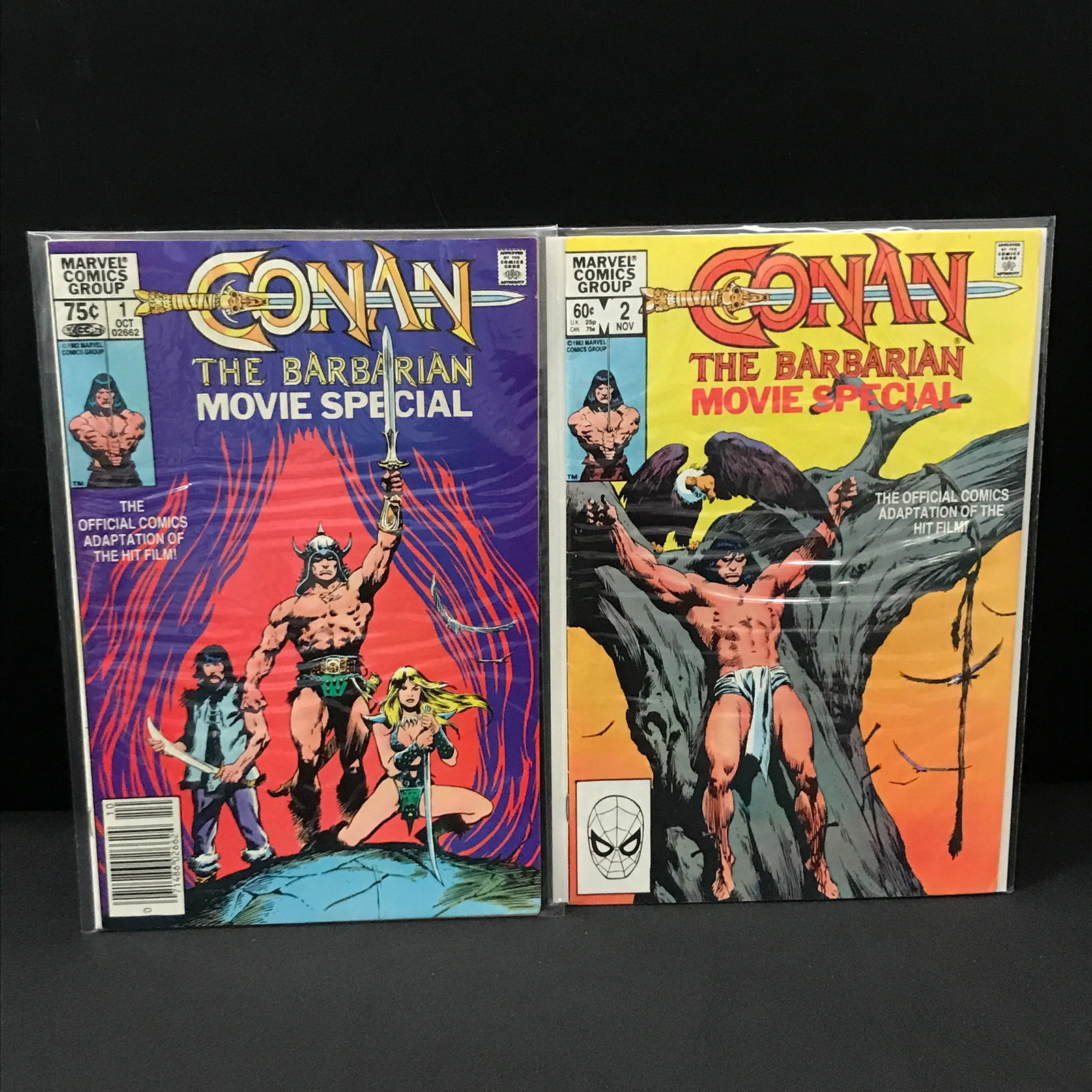 LOT OF 2 CONAN THE BARBARIAN MOVIE SPECIAL #1-2 - MARVEL COMICS (1 of 1)
