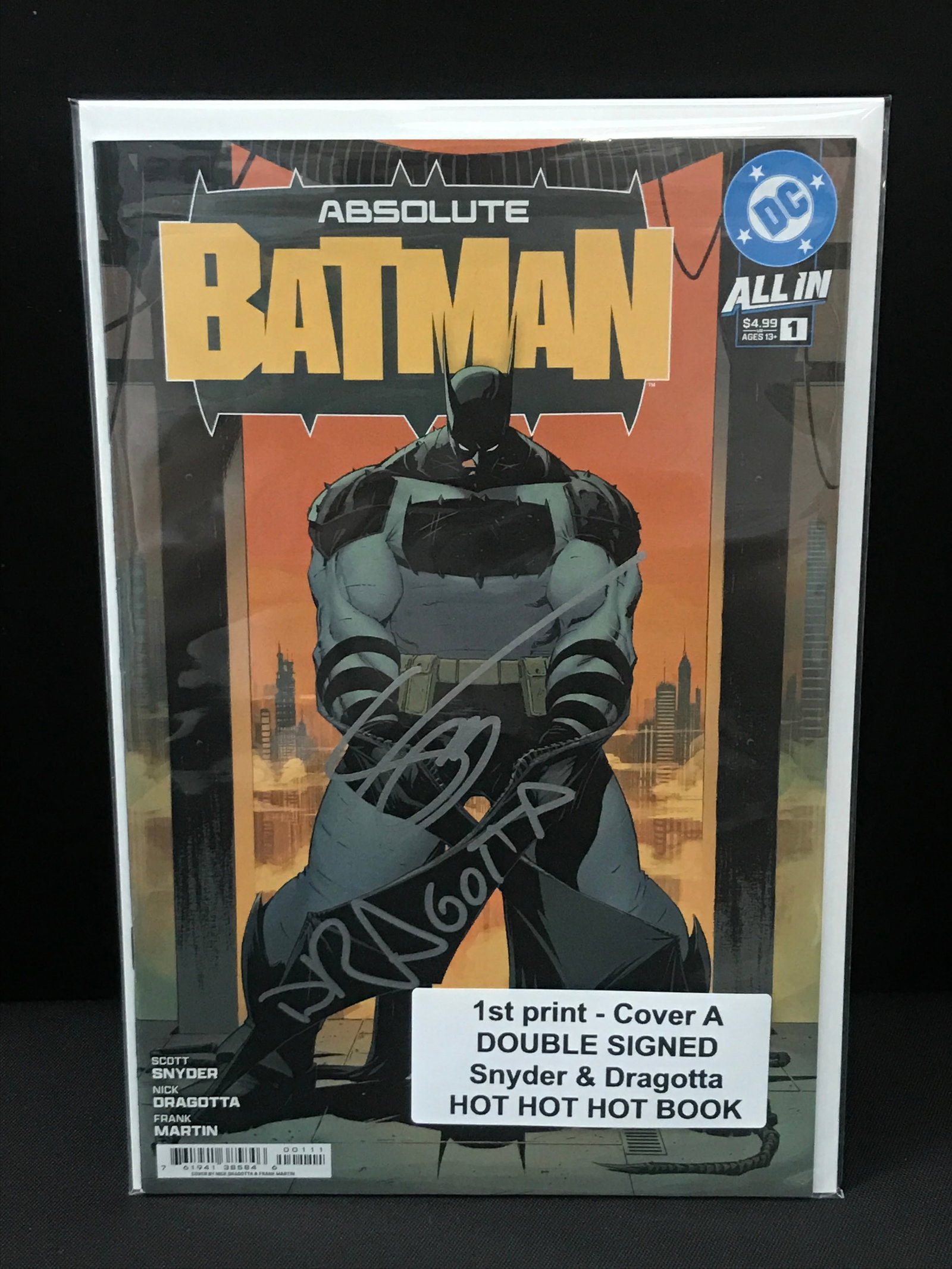 ABSOLUTE BATMAN #1 1ST PRINT DUAL SIGNED SYNDER & DRAGOTTA - DC COMICS (1 of 1)