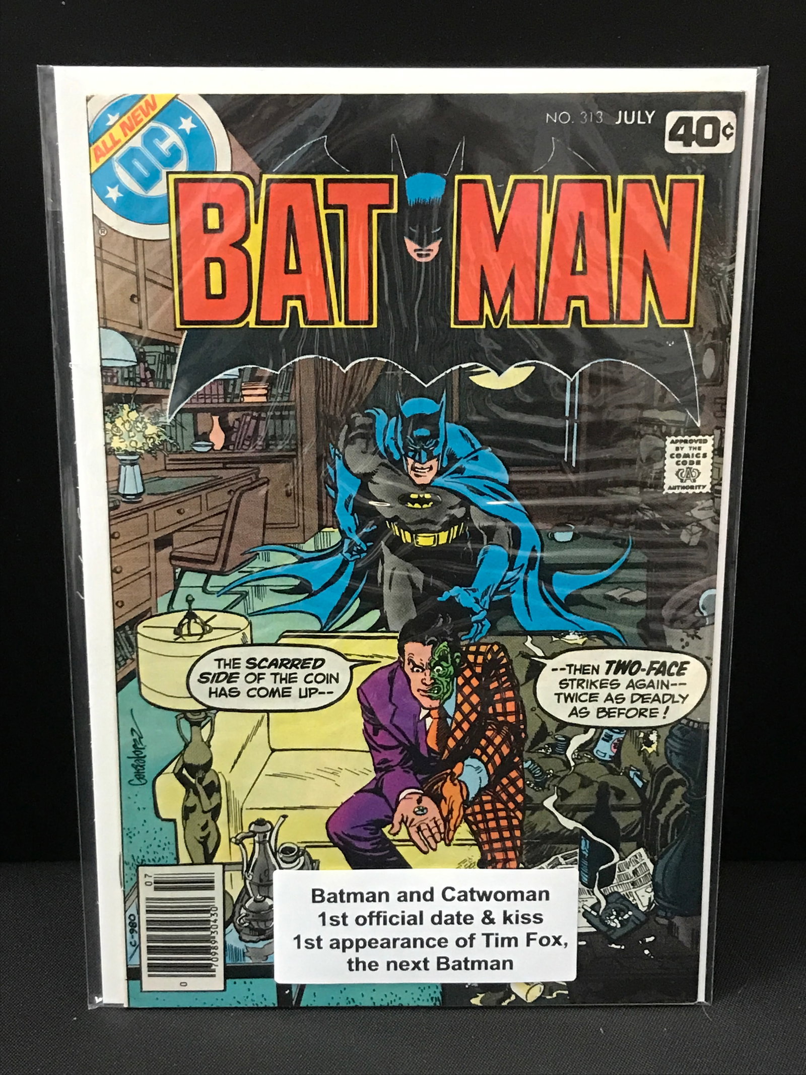 BATMAN #313 1ST BATMAN & CATWOMAN KISS 1ST APP TIM FOX - DC COMICS (1 of 1)