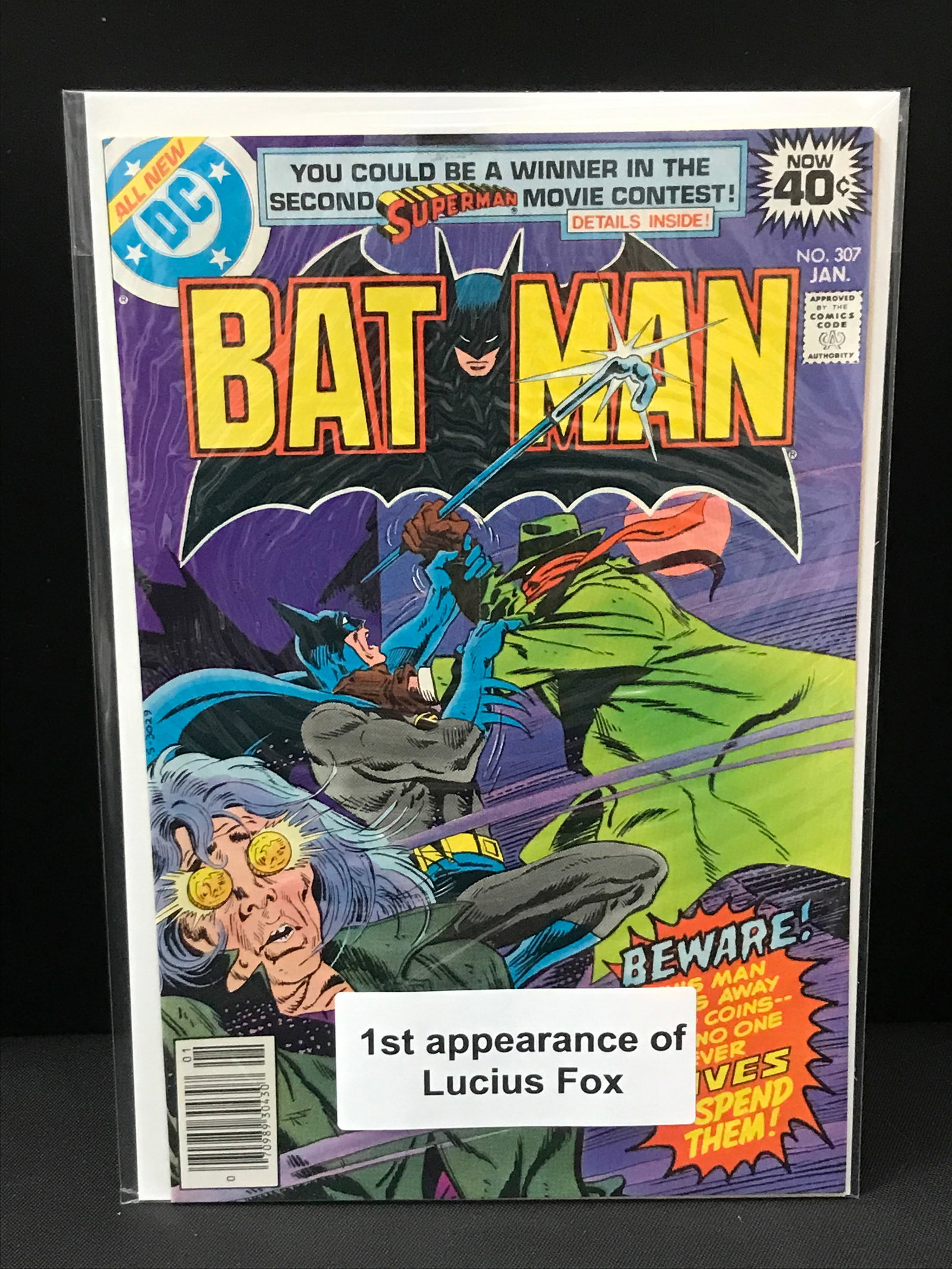 BATMAN #307 1ST APP LUCIUS FOX - DC COMICS (1 of 1)