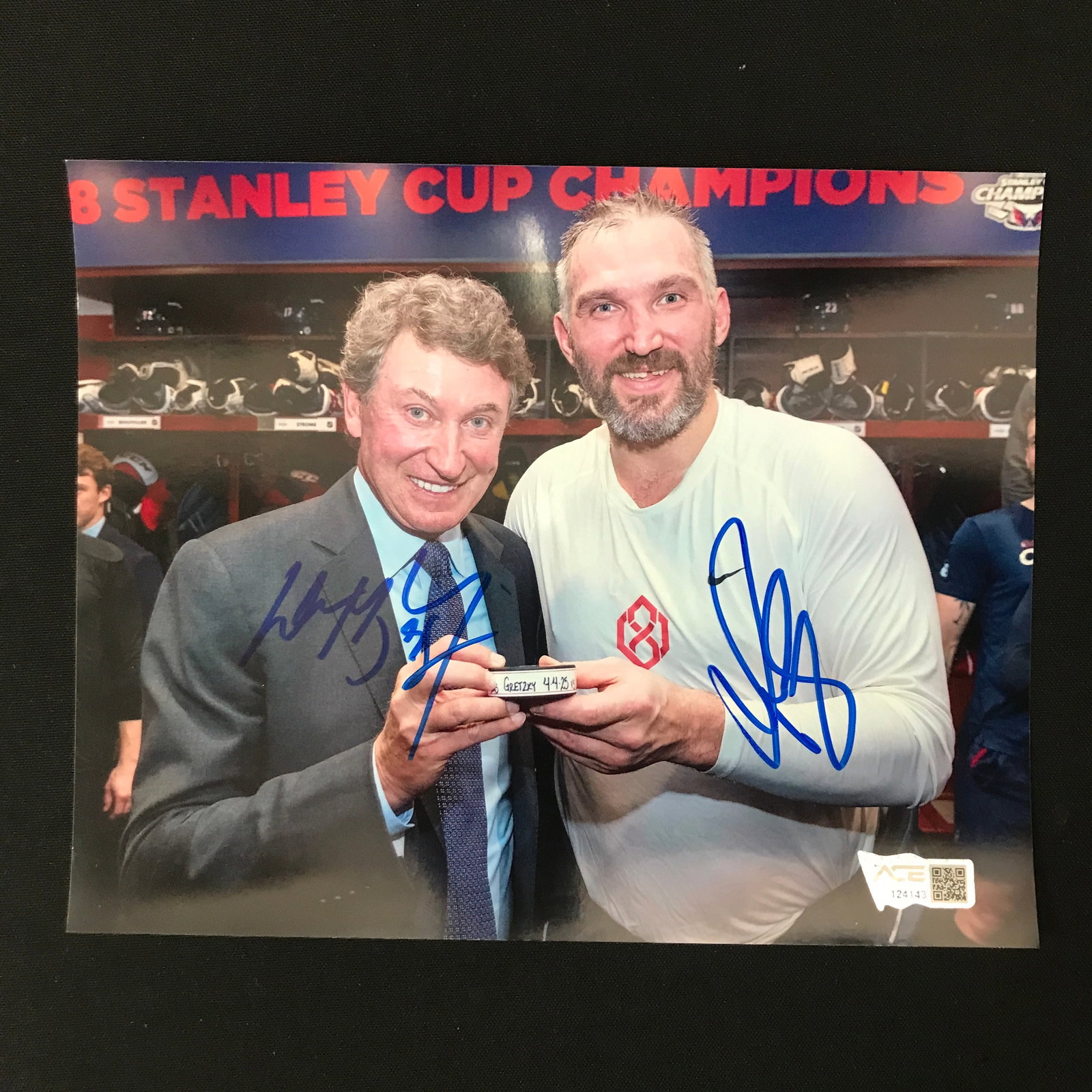 WAYNE GRETZKY AND ALEXANDER OVECHKIN DUAL SIGNED 8X10 - ACE COA: Prices are in Canadian dollars