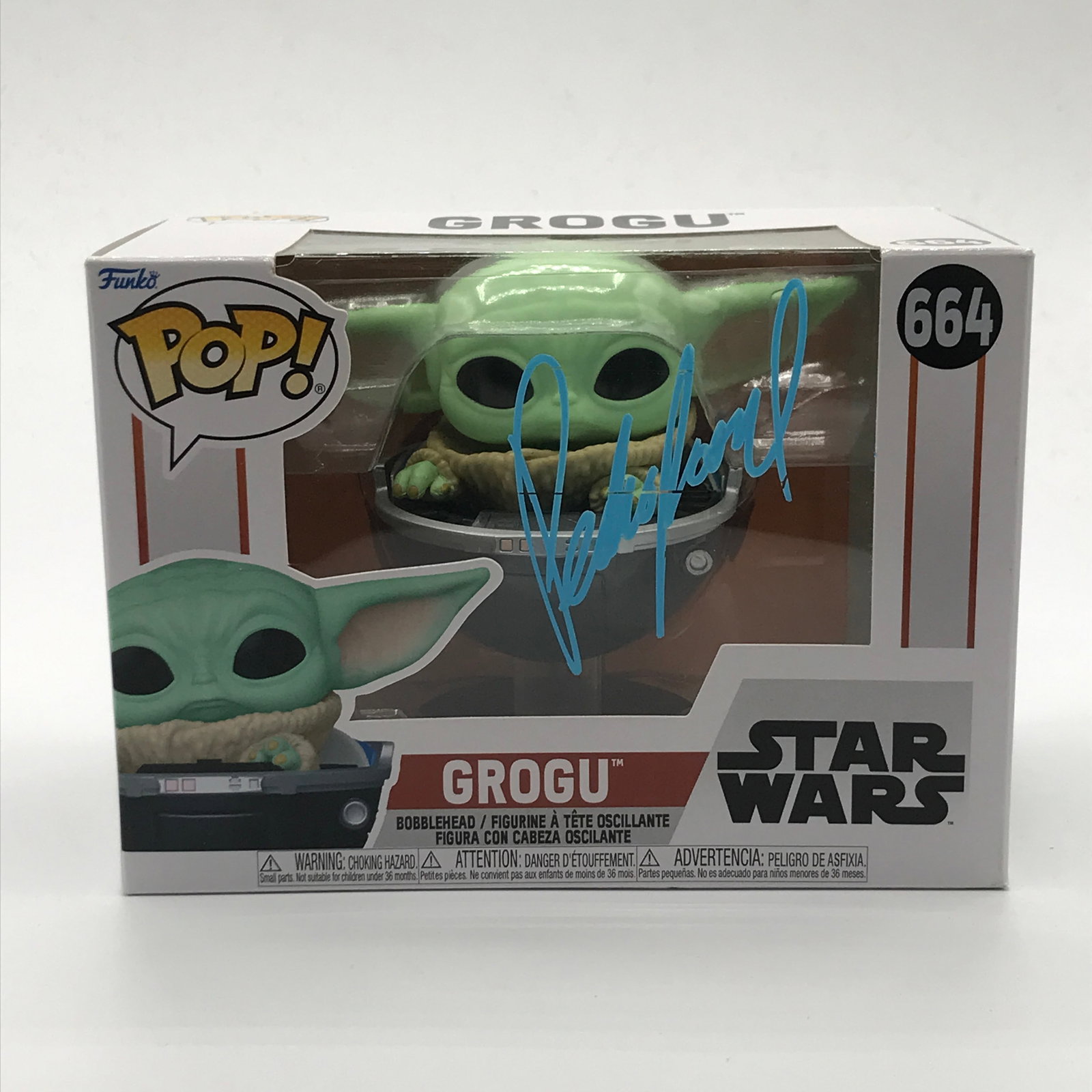 PEDRO PASCAL SIGNED GROGU FUNKO POP - KB COA (1 of 2)