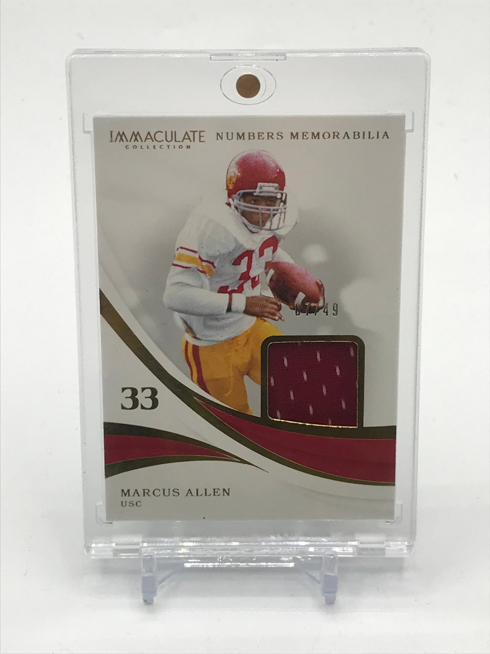 2019 PANINI IMMACULATE COLLECTION COLLEGIATE MARCUS ALLEN PATCH TRADING CARD 07/49: Prices are in Canadian dollars