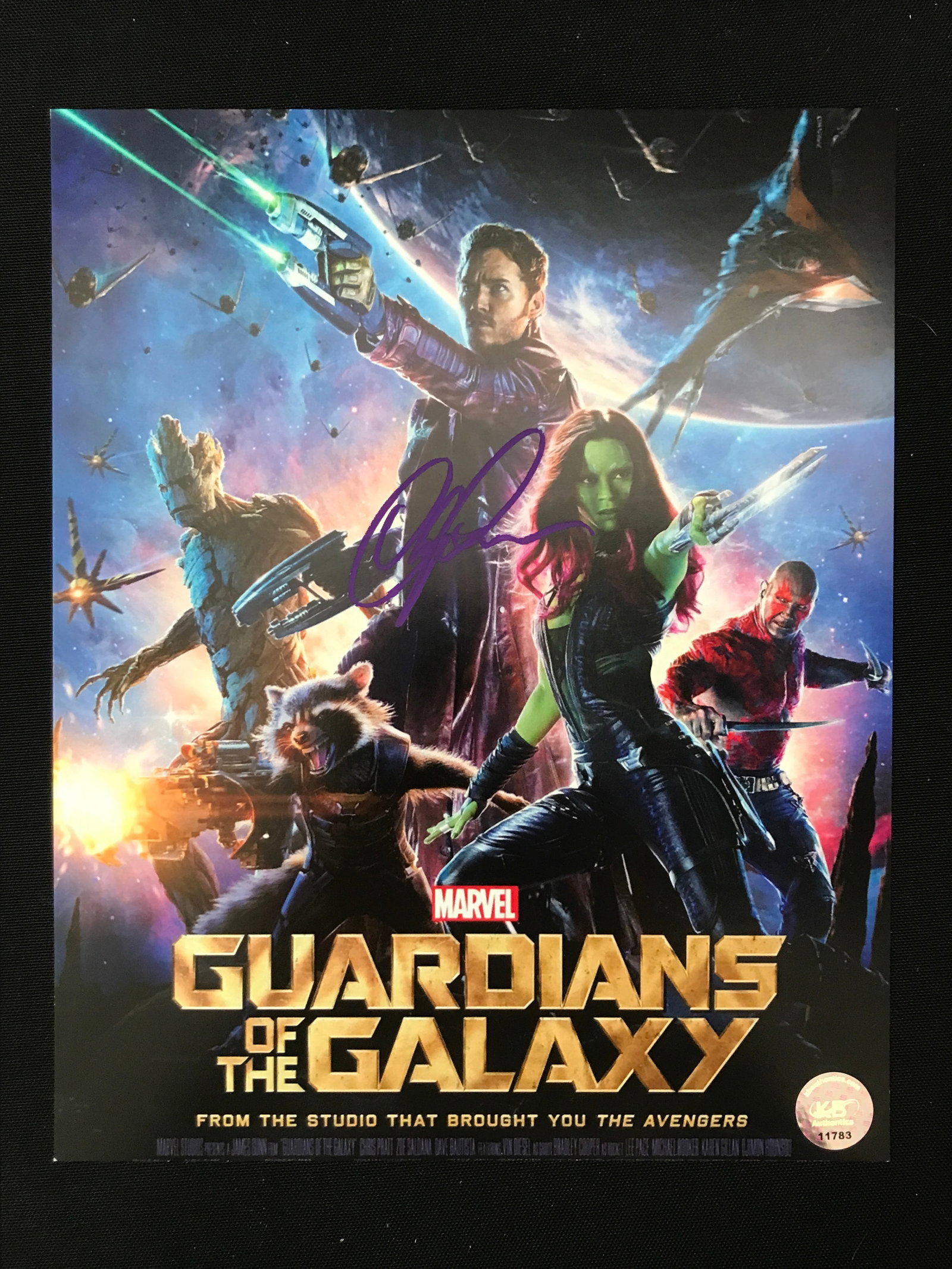 CHRIS PRATT SIGNED GUARDIANS OF THE GALAXY 8X10 - KB COA (1 of 1)