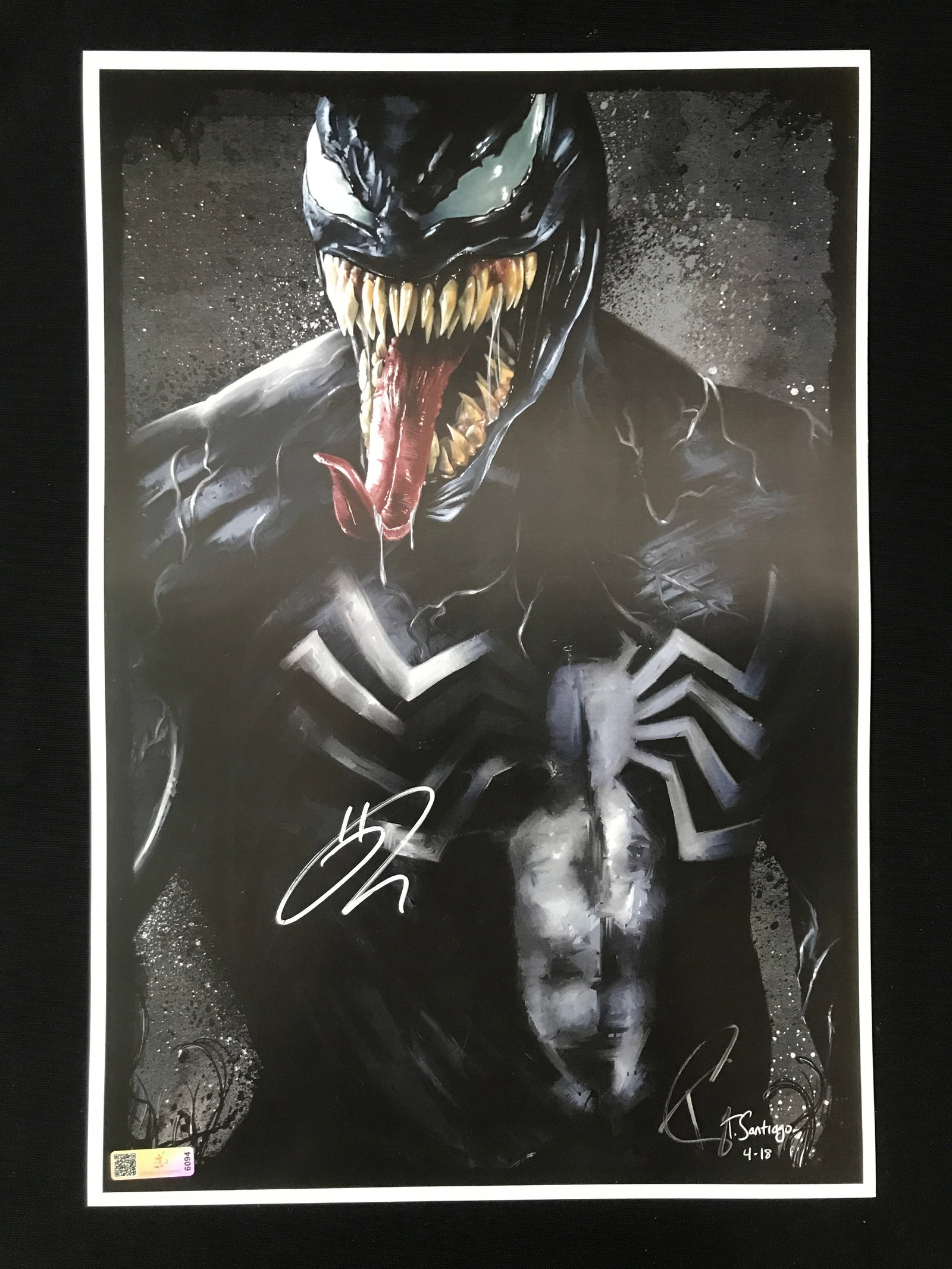 TOM HARDY SIGNED VENOM 11 X 18 POSTER - HOLLYWOOD AUTHENTICS COA (1 of 1)