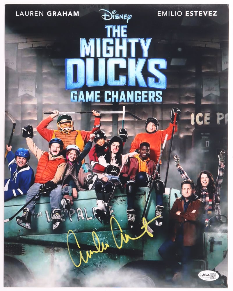 EMILIO ESTEVEZ SIGNED MIGHTY DUCKS 8X10 - JSA COA: Prices are in Canadian dollars