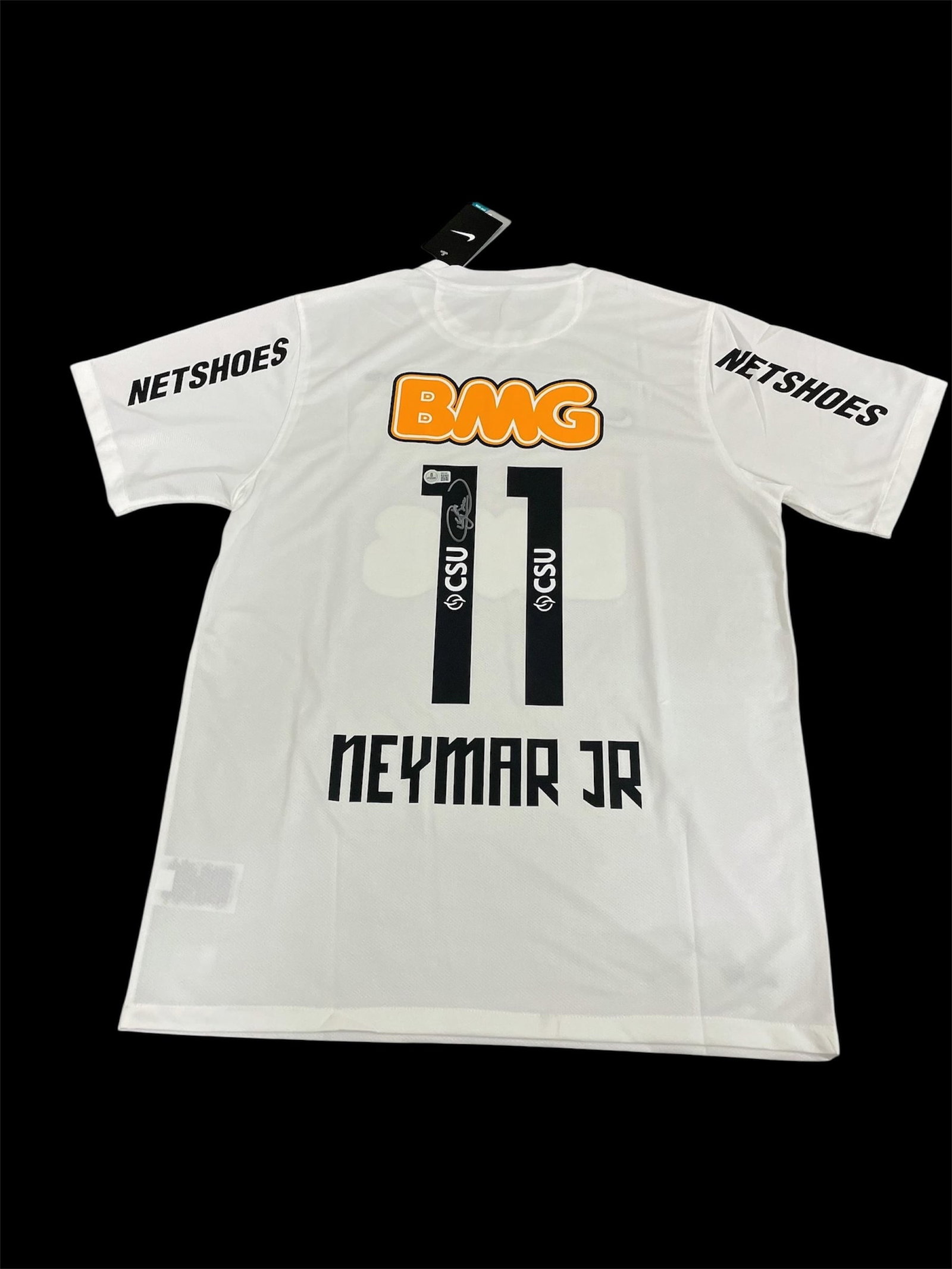 NEYMAR JR SIGNED SANTOS MAILLOT SOCCER JERSEY - BECKETT COA (1 of 2)