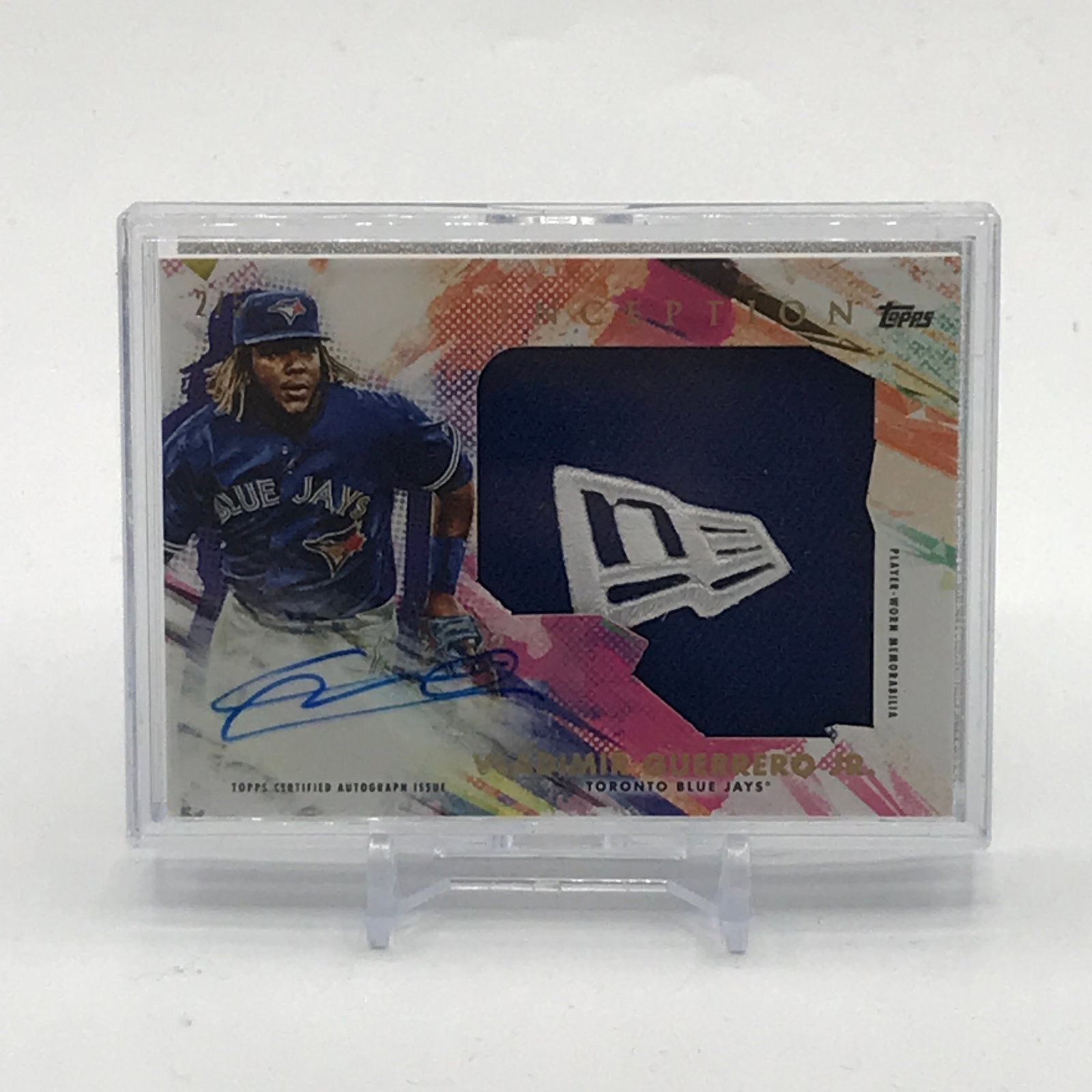 2020 TOPPS INCEPTION BASEBALL VLADIMIR GUERRERO JR ROOKIE PATCH AUTO 2/5: Prices are in Canadian dollars