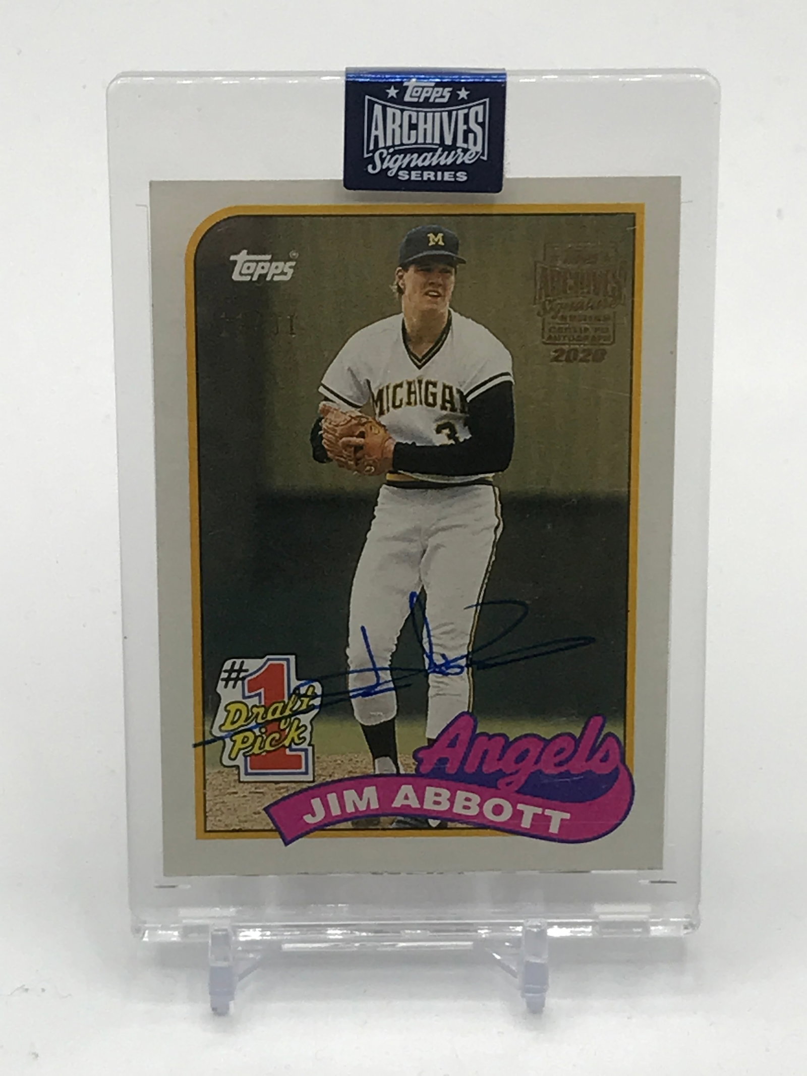 TOPPS ARCHIVE SIGNATURE SERIES SIGNED JIM ABBOTT TRADING CARD 11/31 (1 of 2)