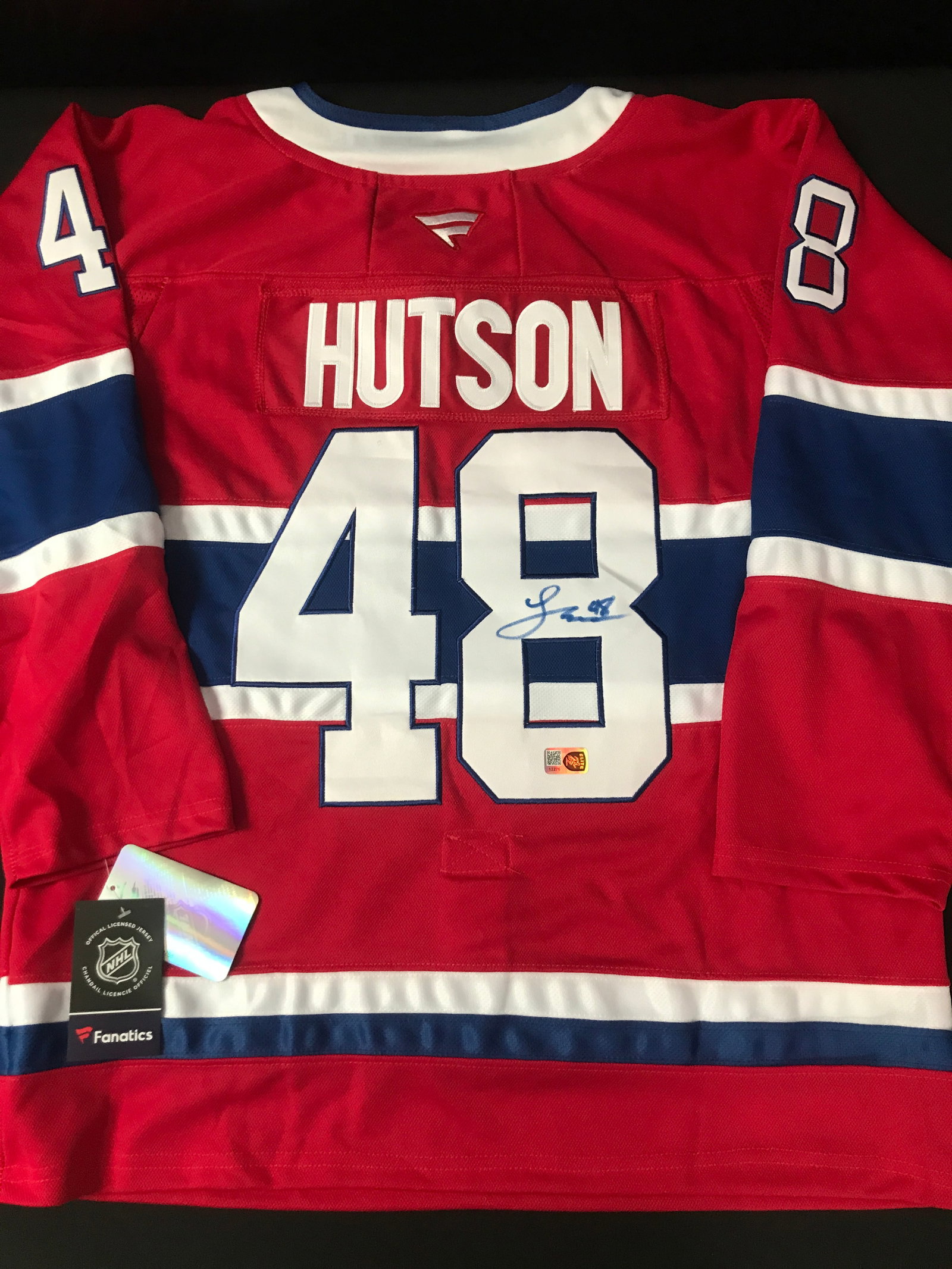 LANE HUTSON SIGNED MONTREAL CANADIENS JERSEY - ELITE SPORTS COA: Prices are in Canadian dollars