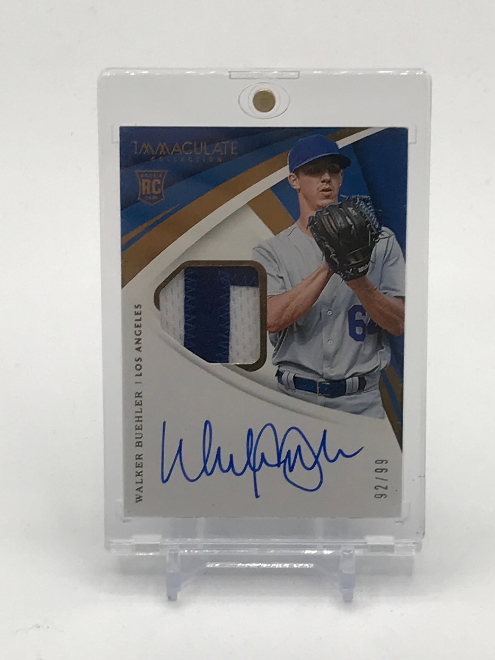 2019 PANINI IMMACULATE COLLECTION BASEBALL WALKER BUEHLER SIGNED PATCH ROOKIE TRADING CARD 92/99: Prices are in Canadian dollars