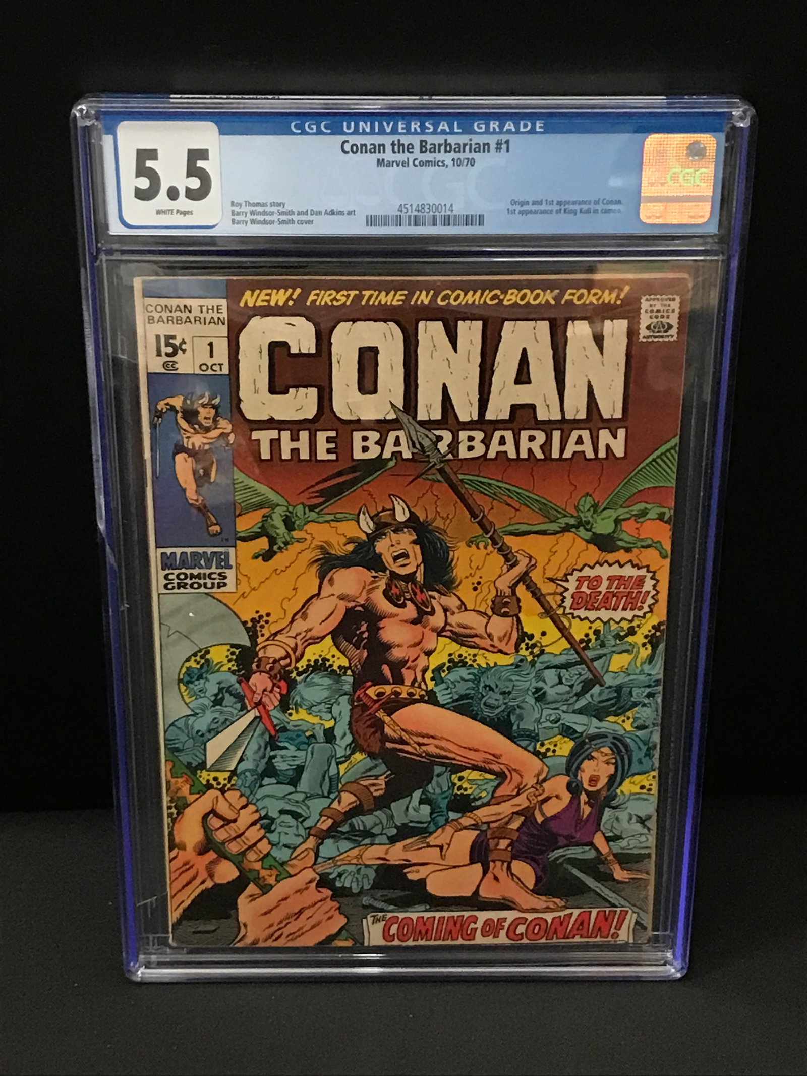 CONAN THE BARBARIAN #1 BY MARVEL COMICS - CGC GRADE 5.5 (1 of 1)