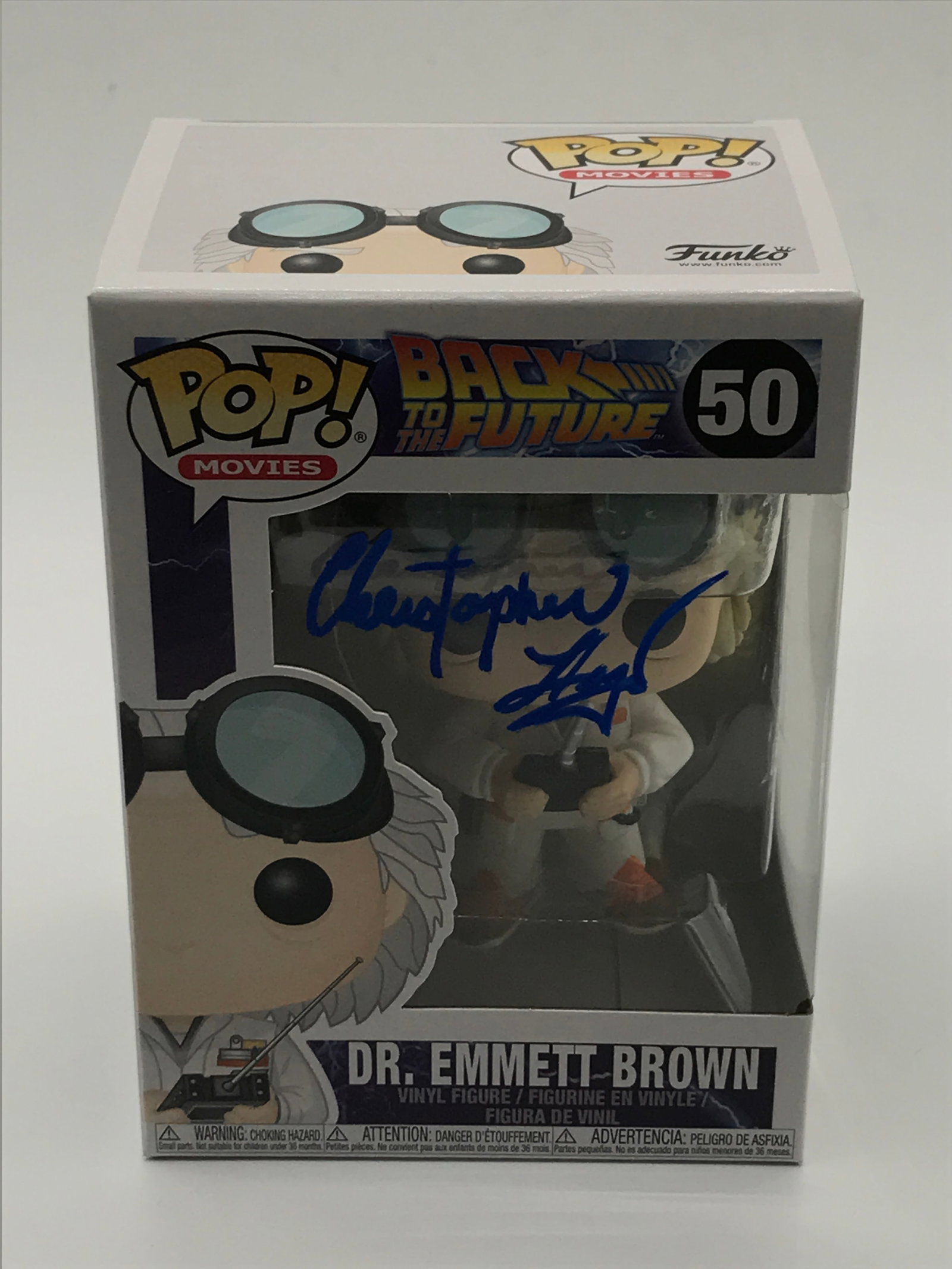 CHRISTOPHER LLOYD SIGNED DOC BROWN BACK TO THE FUTURE FUNKO POP - WWOC COA: Prices are in Canadian dollars