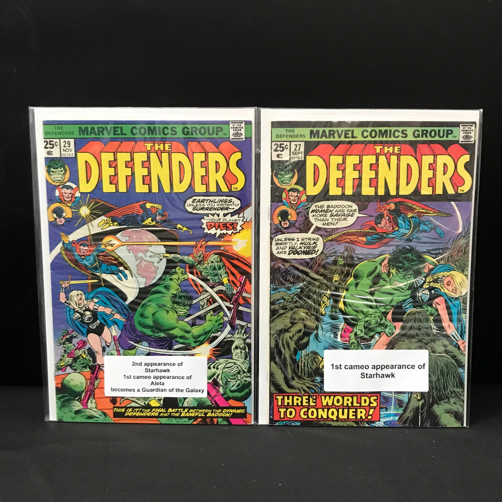 LOT OF 2 DEFENDERS COMICS - MARVEL COMICS (1 of 1)