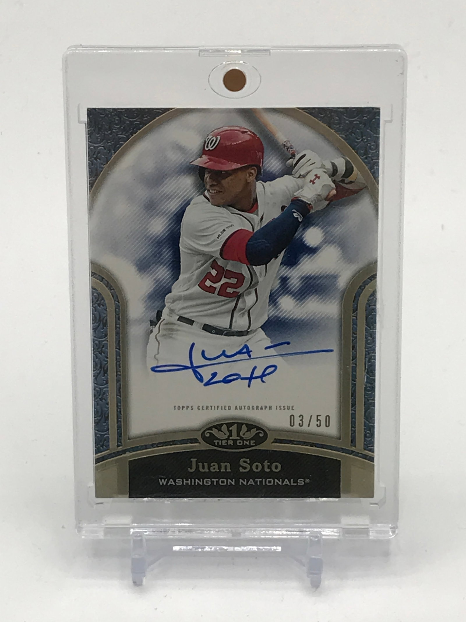 2020 TOPPS TIER ONE BASEBALL JUAN SOTO SIGNED TRADING CARD 03/50: Prices are in Canadian dollars