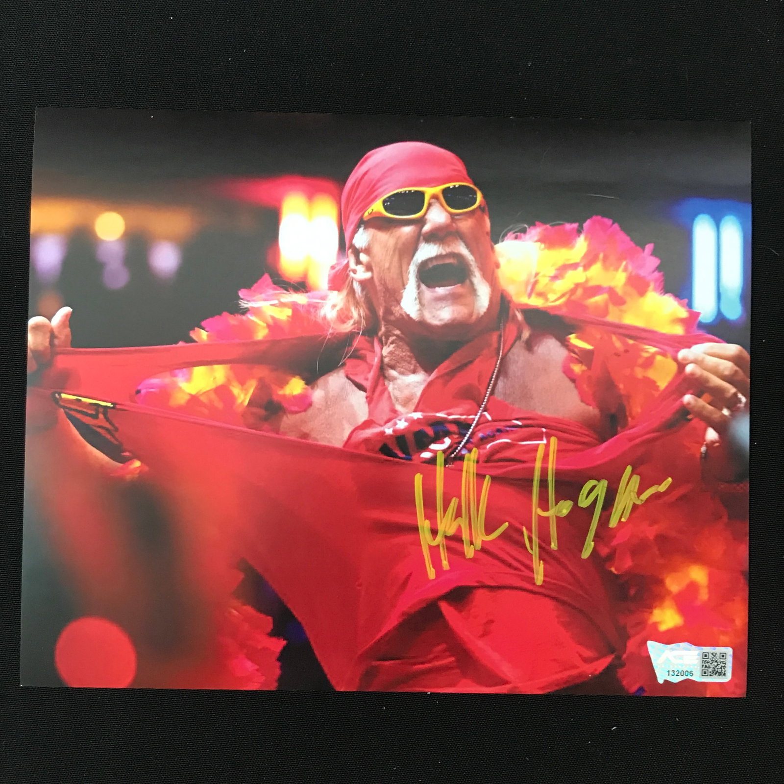 HULK HOGAN SIGNED 8X10 - ACE COA: Prices are in Canadian dollars