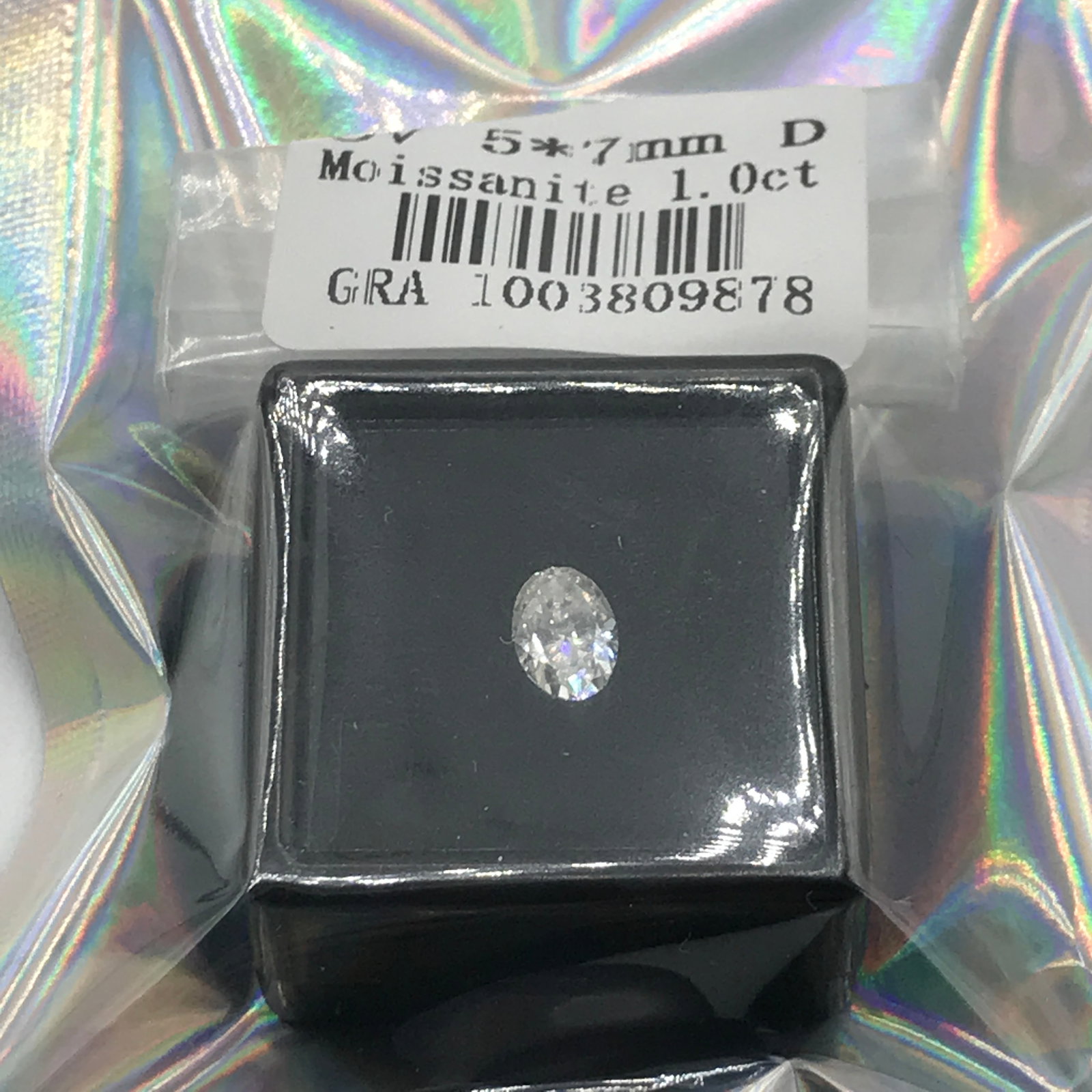 1CT MOISSANITE OVAL D - GRA REPORT (1 of 2)