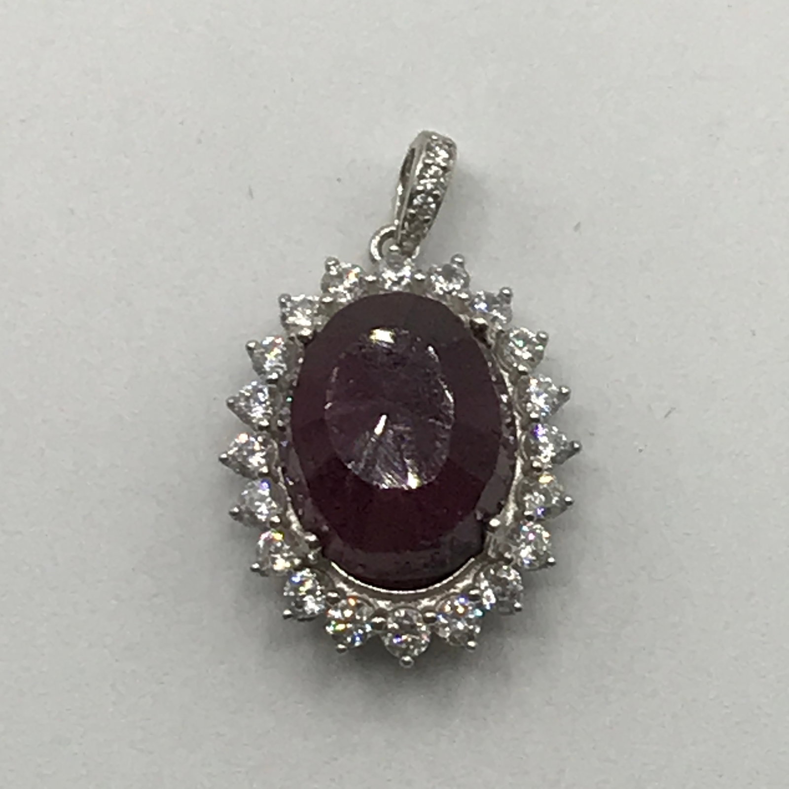 RUBY PENDANT 7.4CT RED WITH AA CLARITY - JEWEL SCAN APPRAISAL $6,049: Prices are in Canadian dollars