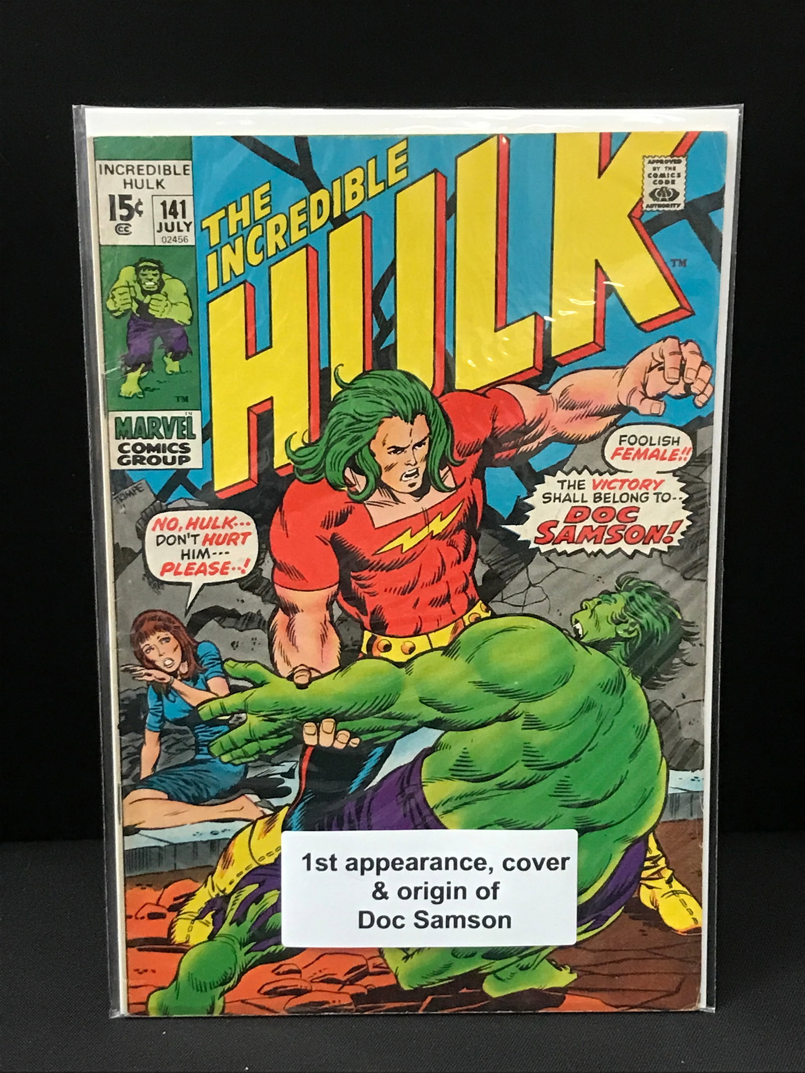 THE INCREDIBLE HULK #141 1ST APP AND ORIGIN DOC SAMSON - MARVEL COMICS (1 of 1)