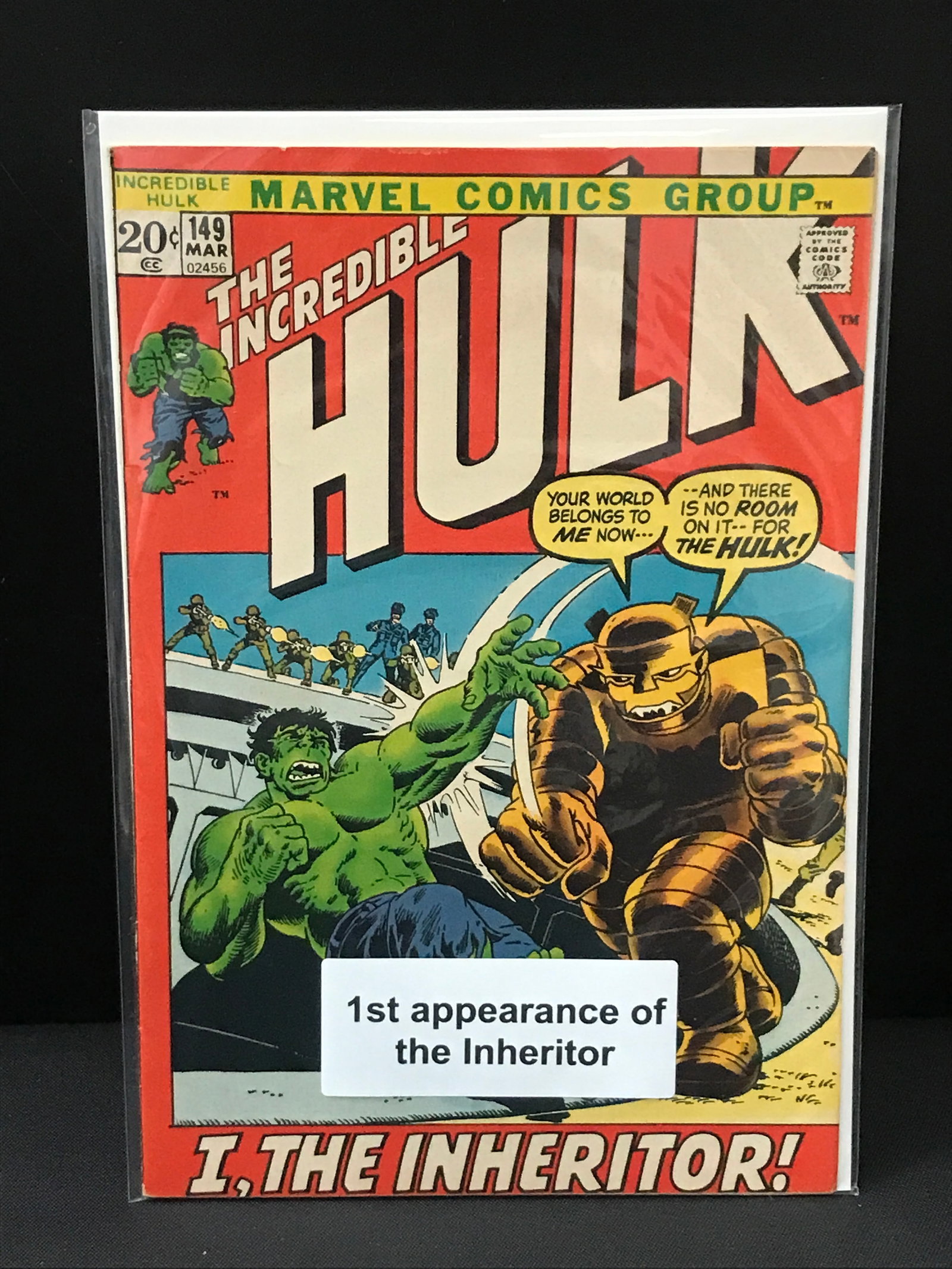 THE INCREDIBLE HULK #149 1ST APP THE INHERITOR - MARVEL COMICS (1 of 1)