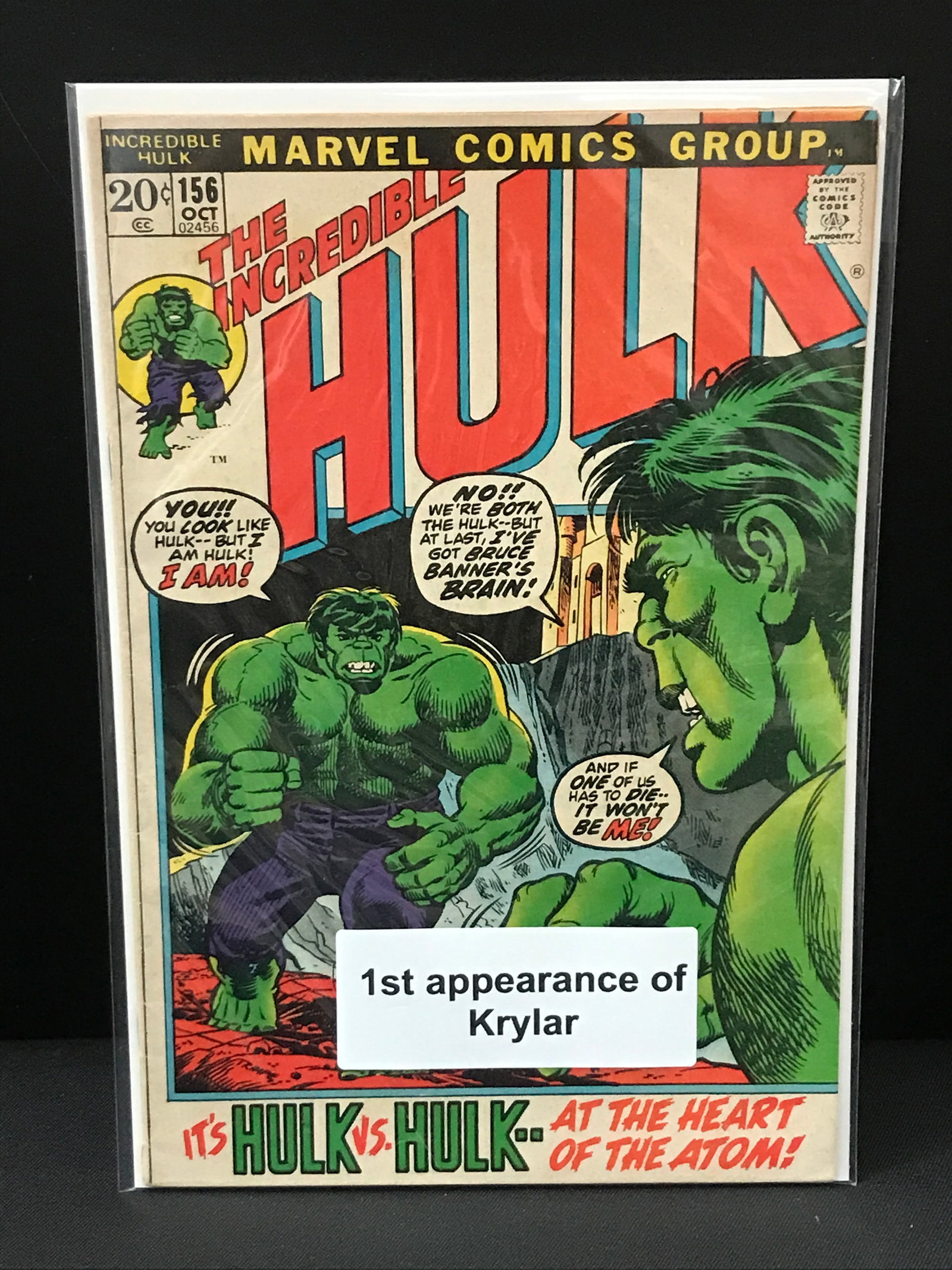 THE INCREDIBLE HULK #156 1ST APP KRYLAR - MARVEL COMICS: Prices are in Canadian dollars