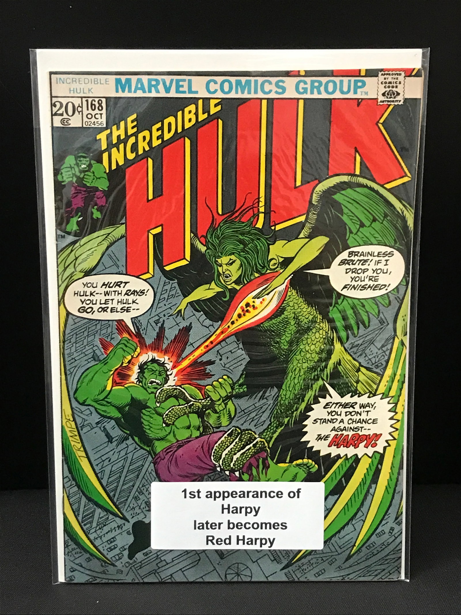 THE INCREDIBLE HULK #168 1ST APP OF HARPY - MARVEL COMICS: Prices are in Canadian dollars