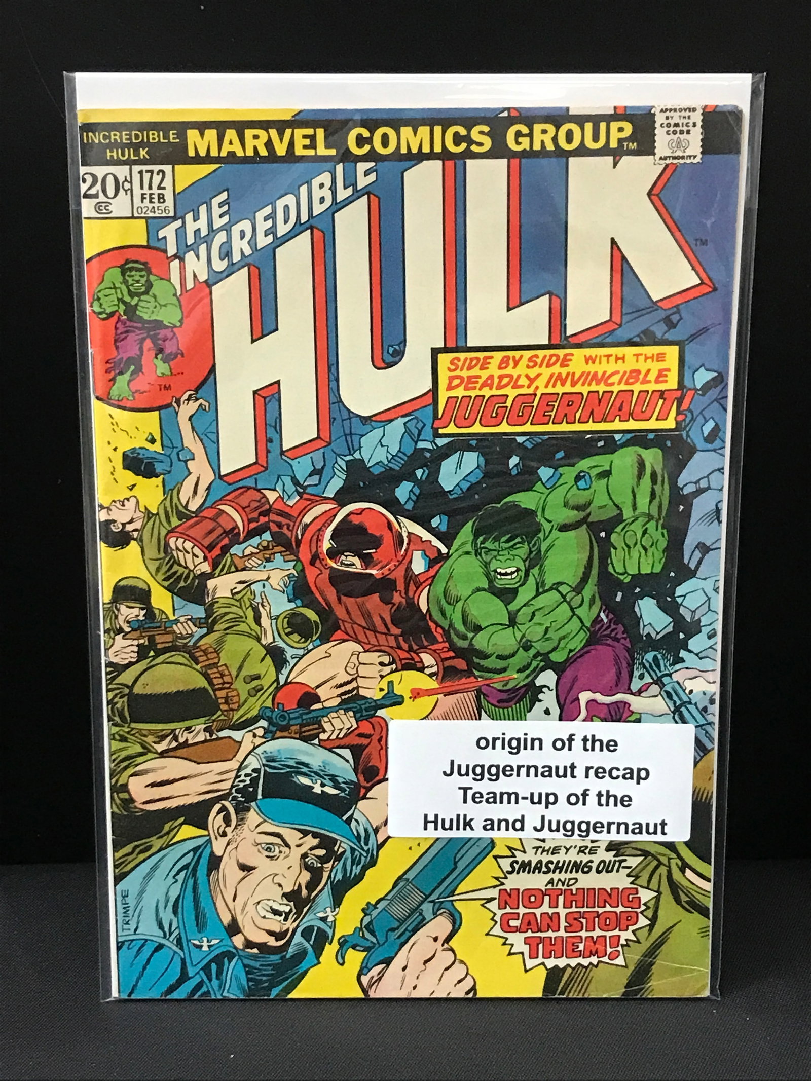 THE INCREDIBLE HULK #172 ORIGIN OF THE JUGGERNAUT RECAP - MARVEL COMICS (1 of 1)