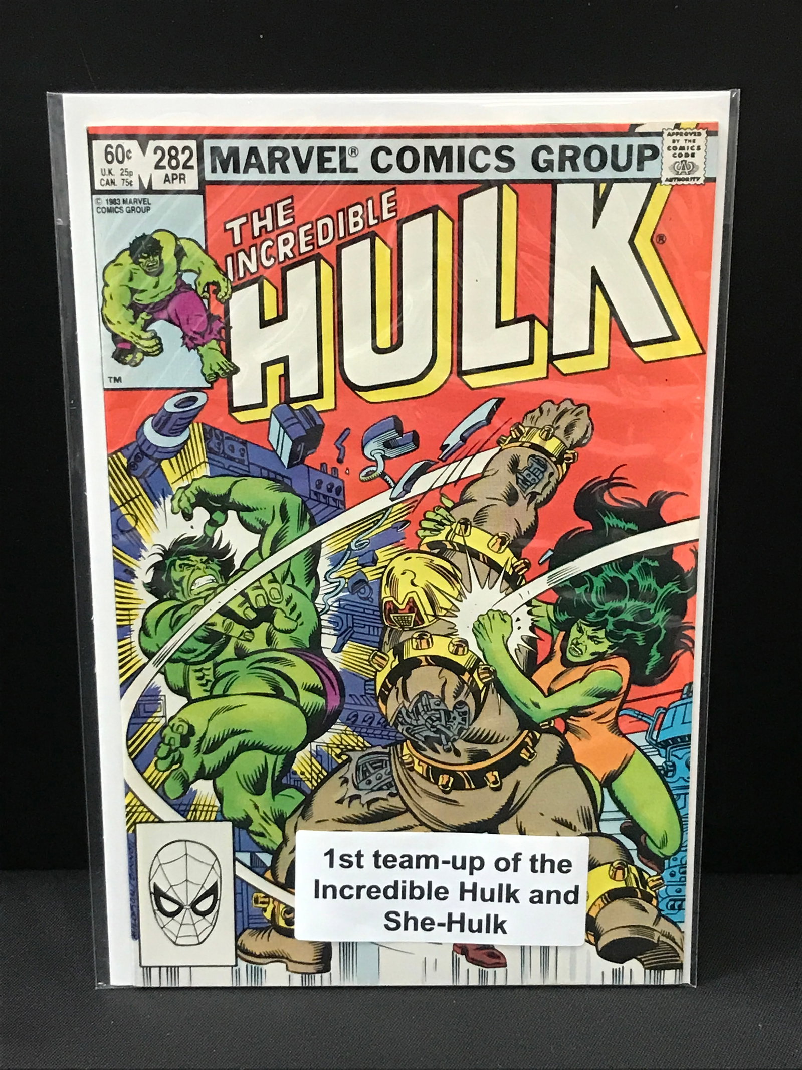 THE INCREDIBLE HULK #282 1ST TEAM UP OF HULK AND SHE-HULK - MARVEL COMICS (1 of 1)