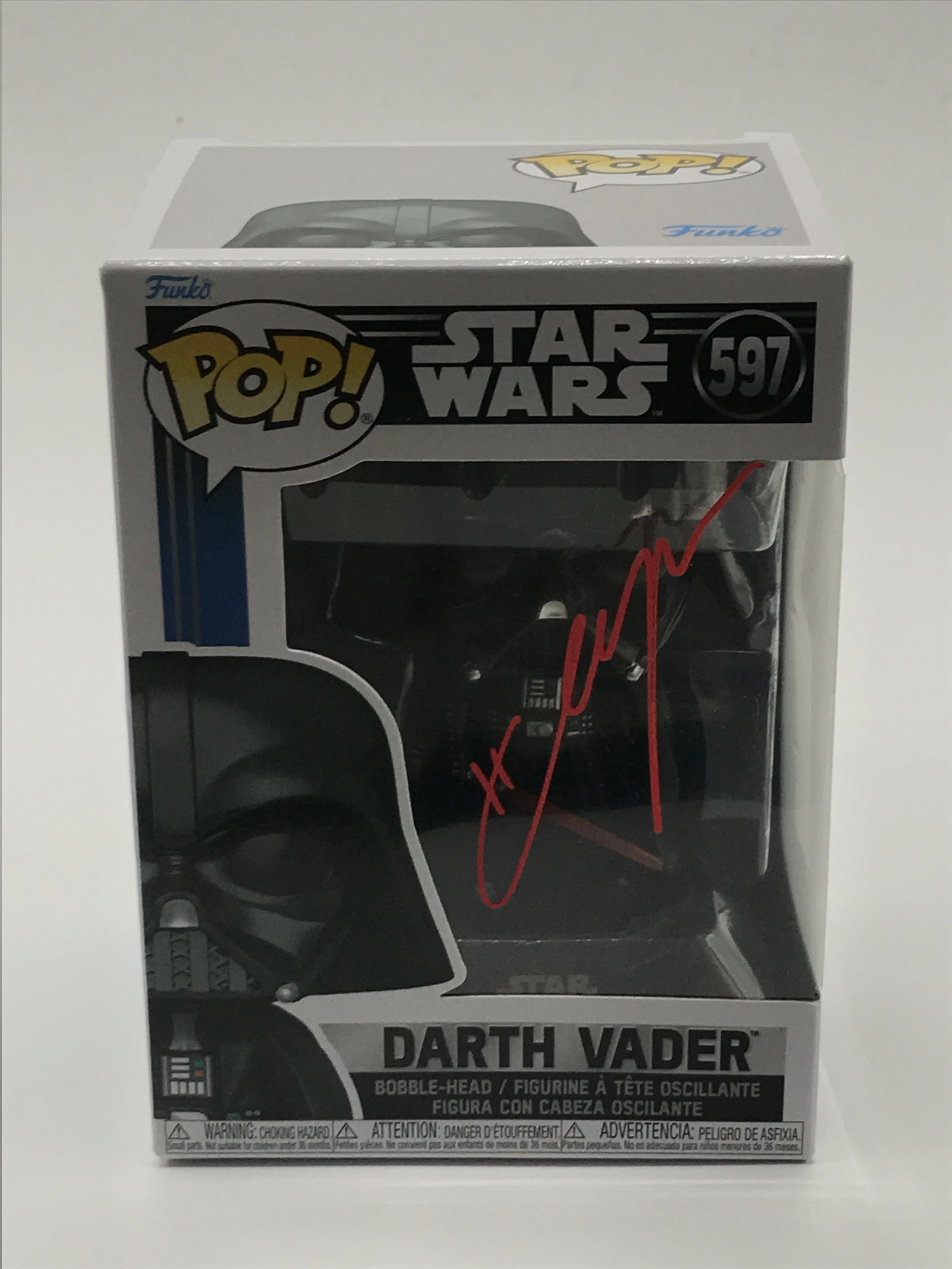 HAYDEN CHRISTENSEN SIGNED DARTH VADER FUNKO POP - WWOC COA: Prices are in Canadian dollars